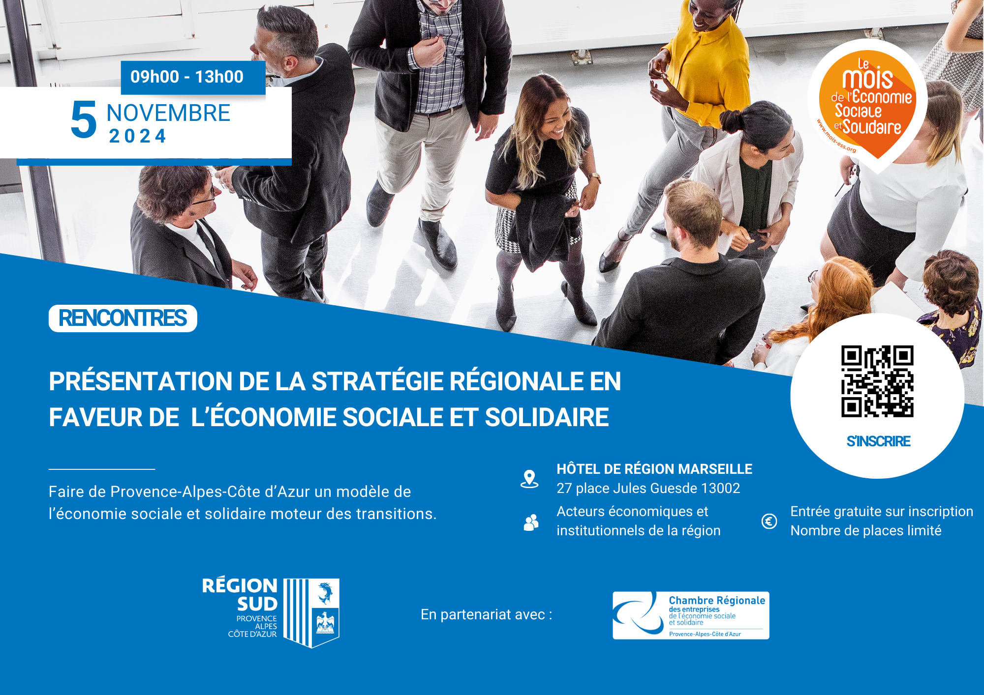 Rencontres : présentation de la stratégie régionale en faveur de l’économie sociale et solidaire