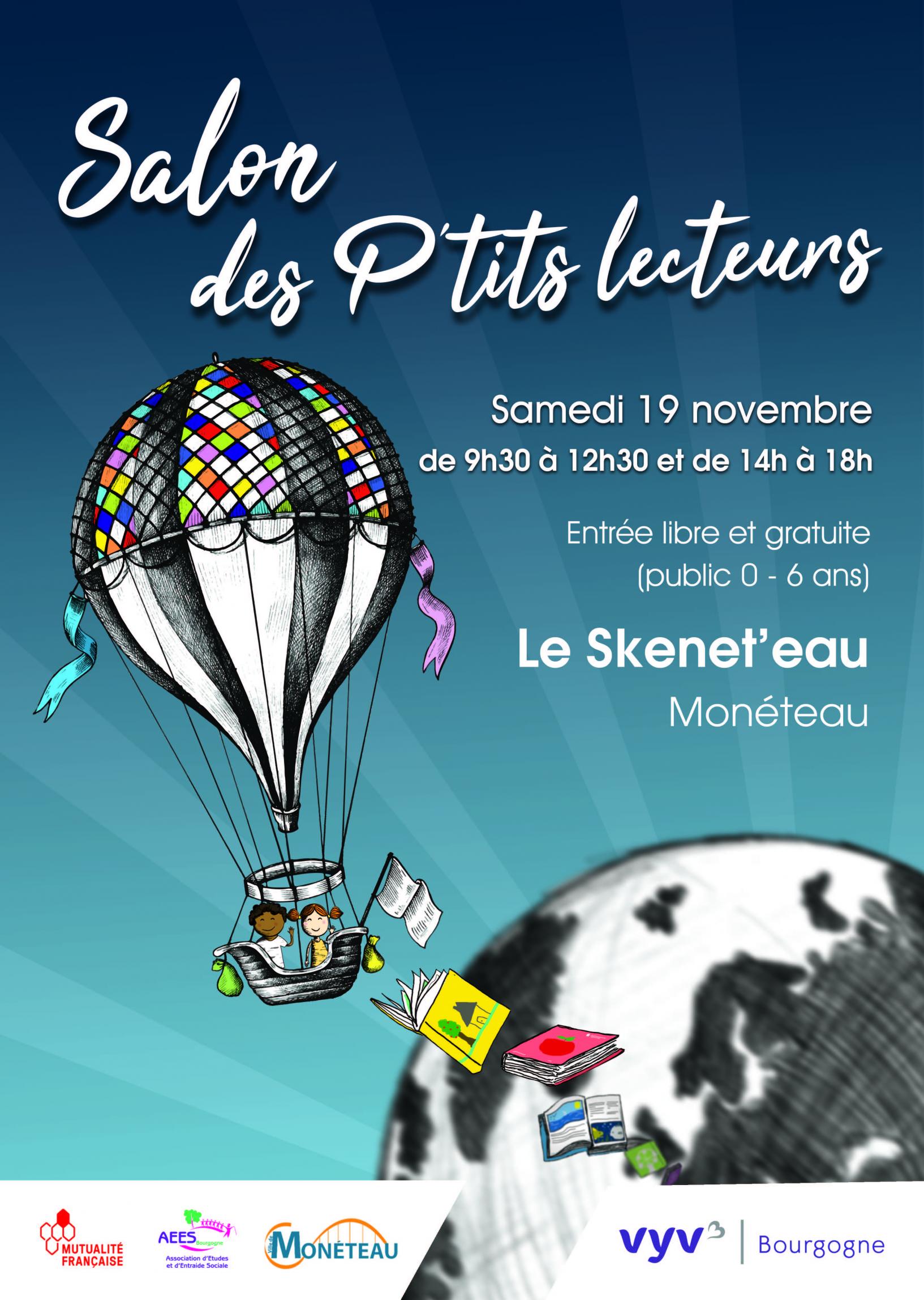 Salon des P'tits Lecteurs à Monéteau Affiche Salon des P'tits Lecteurs
