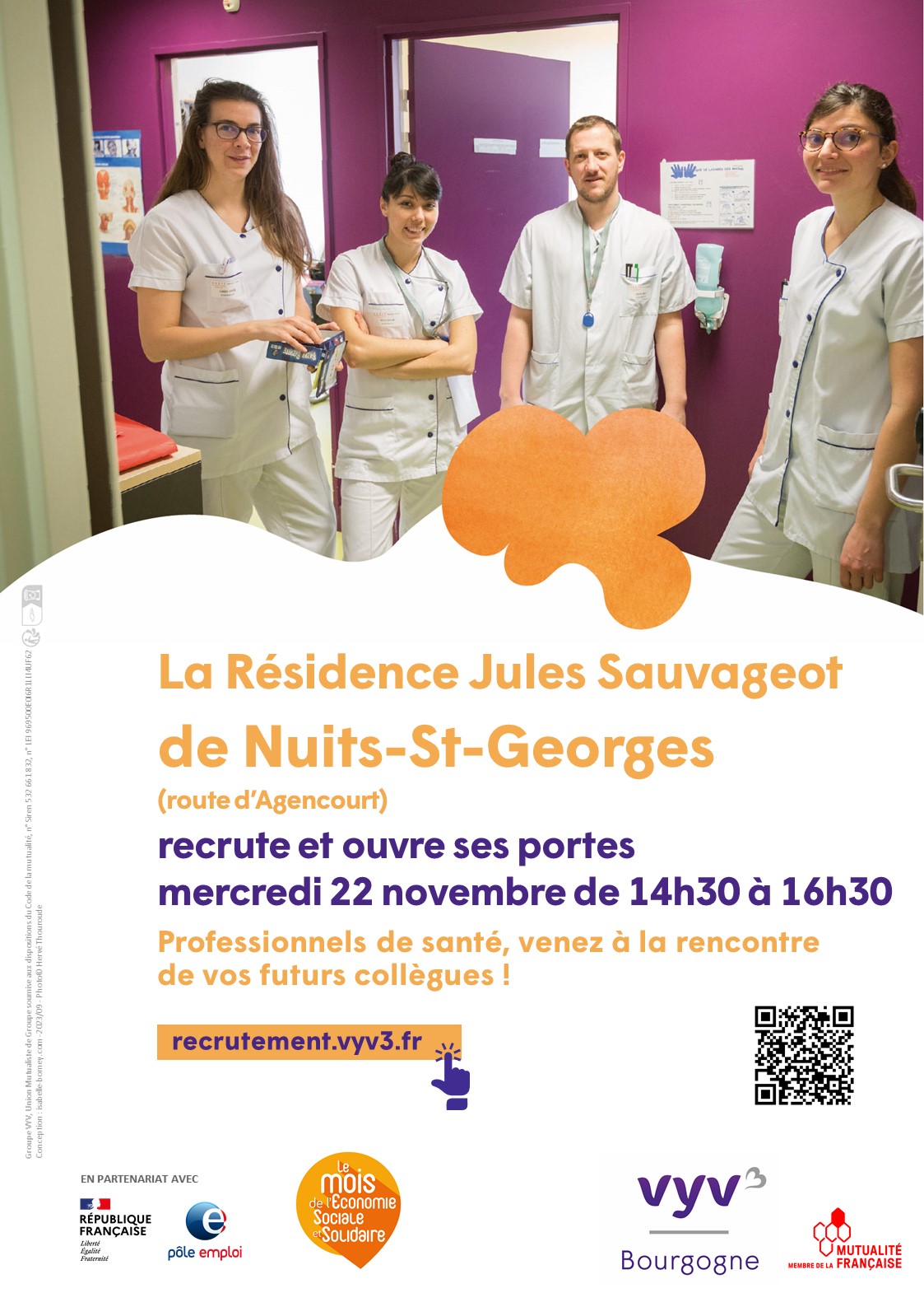 Affiche JPO 2023 à la résidence "Jules Sauvageot" Affiche des journées portes ouvertes de la résidence " Jules Sauvageot"