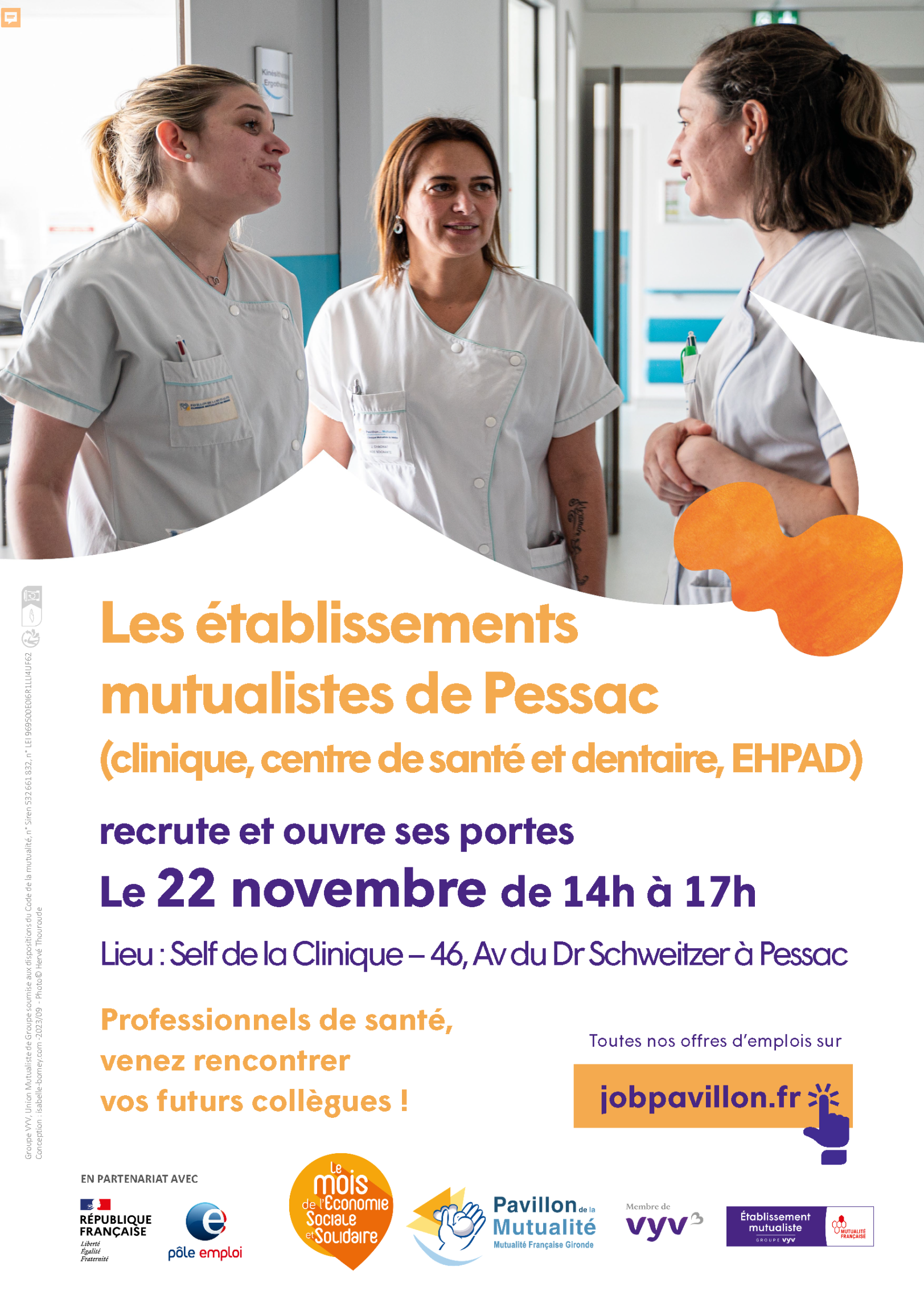 Affiche JPO Clinique Mutualiste de Pessac