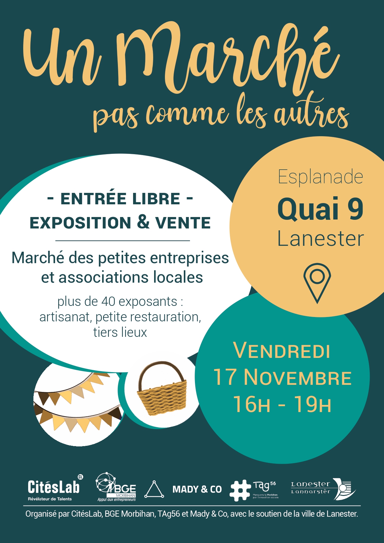 Un marché pas comme les autres Affiche Un marché pas comme les autres 17/11/23 Esplanade Quai 9 Lanester