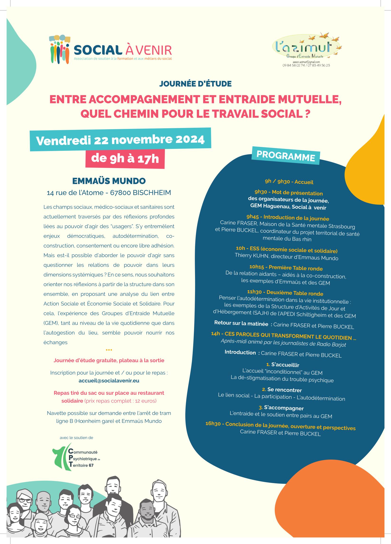Déroulé journée d'études Déroulé journée d'études