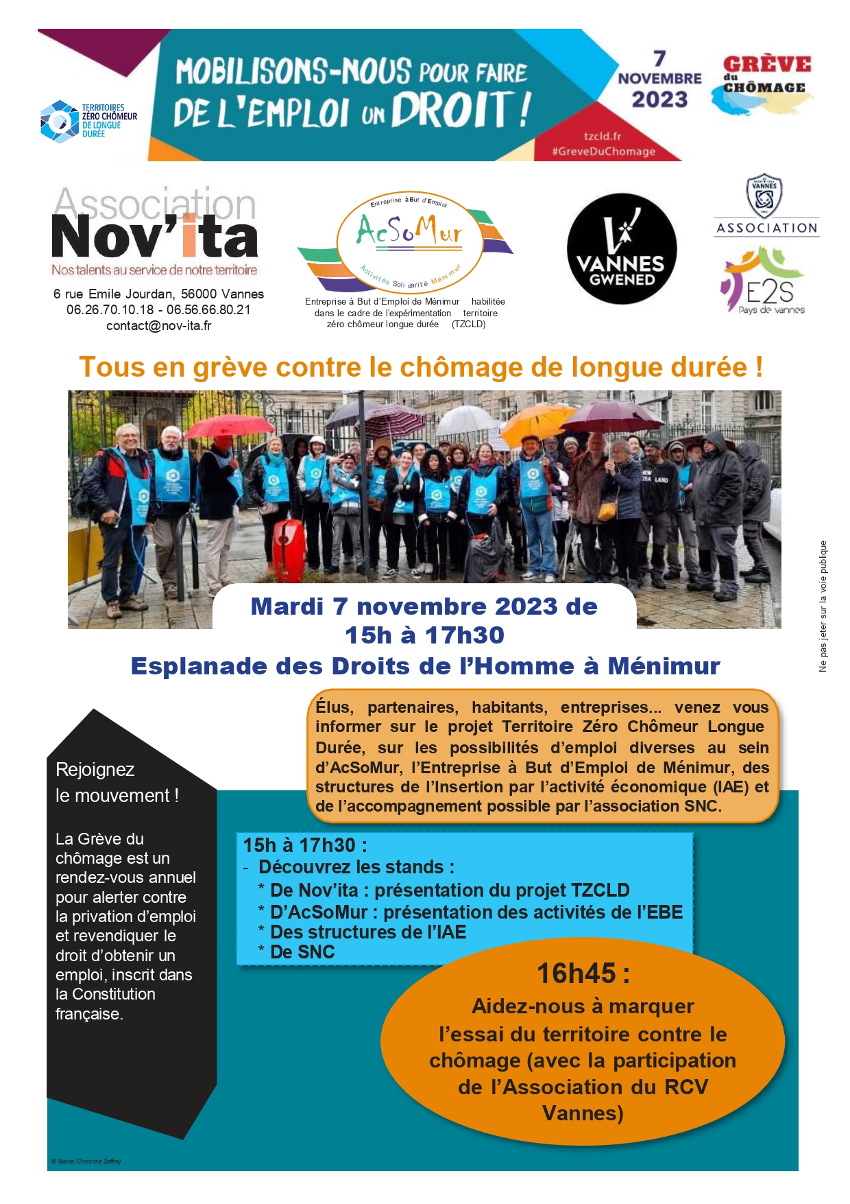 Affiche grève du chômage