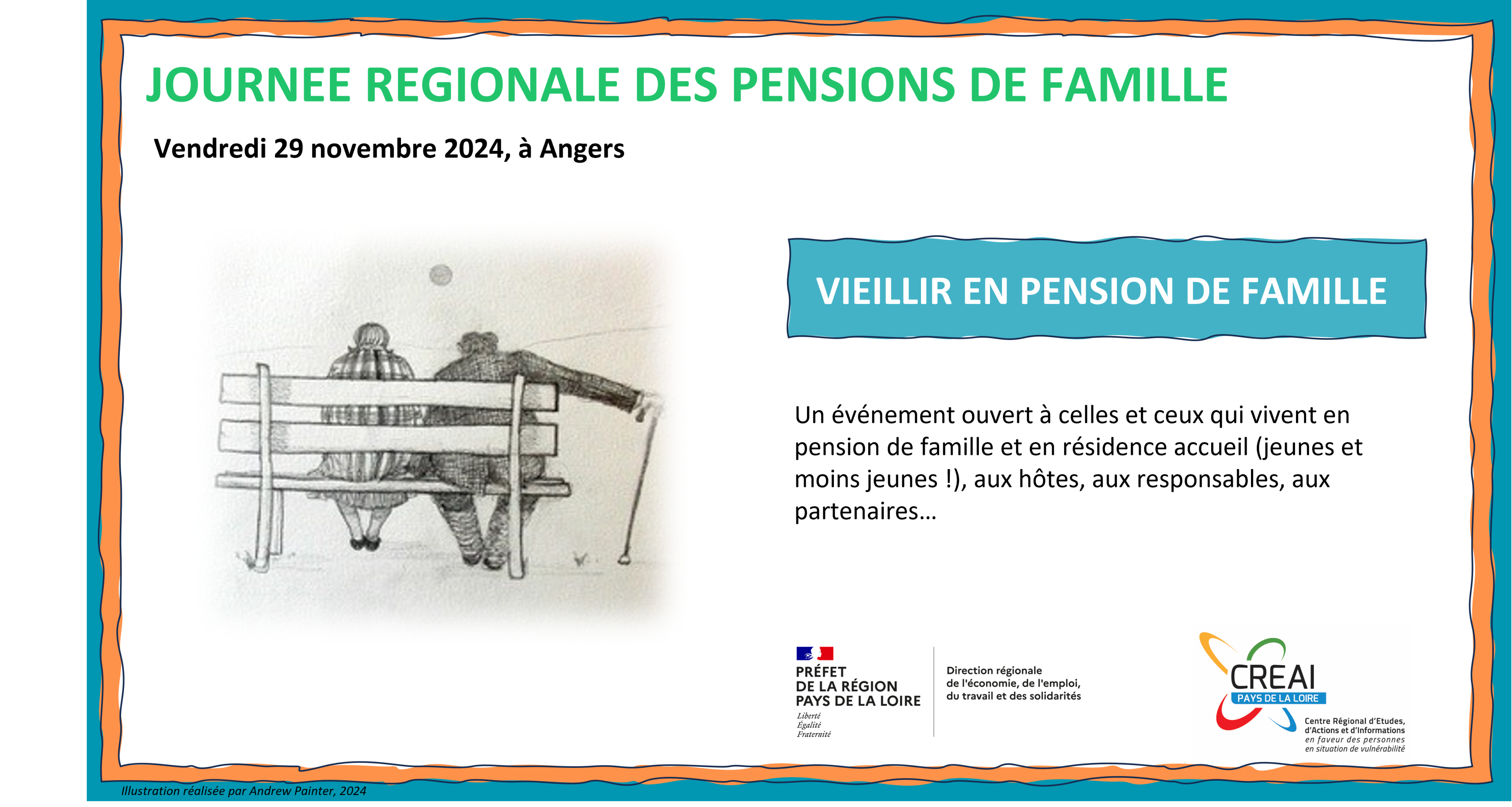 Journée régionale des pensions de famille et résidences accueil Vieillir, pension de famille, résidence accueil, pays de la loire