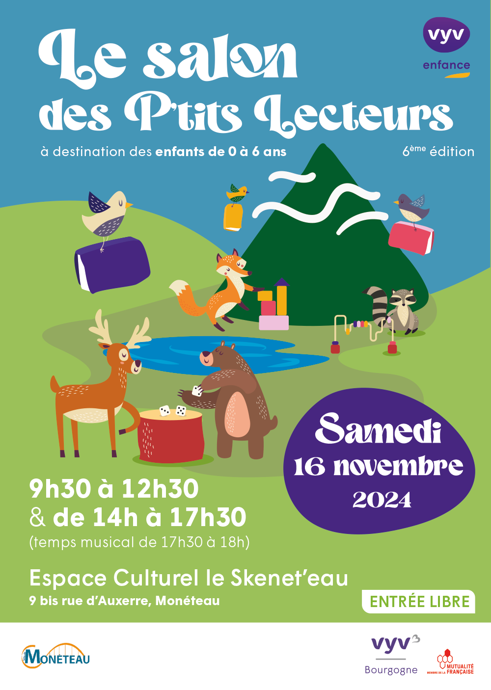 Affiche Le salon des p'tits lecteurs Affiche Le salon des p'tits lecteurs