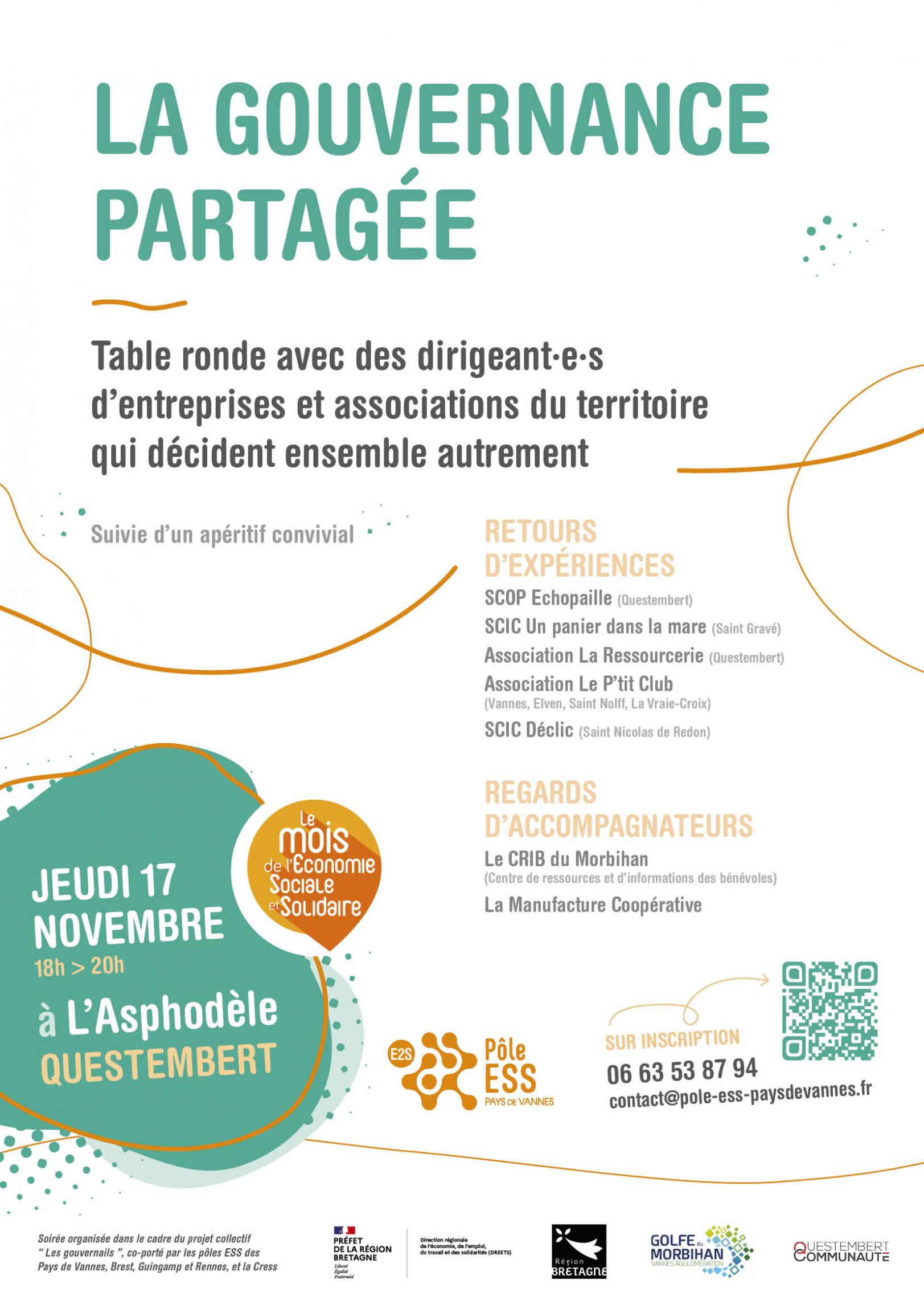Table ronde gouvernance partagée Affiche gouvernance partagée