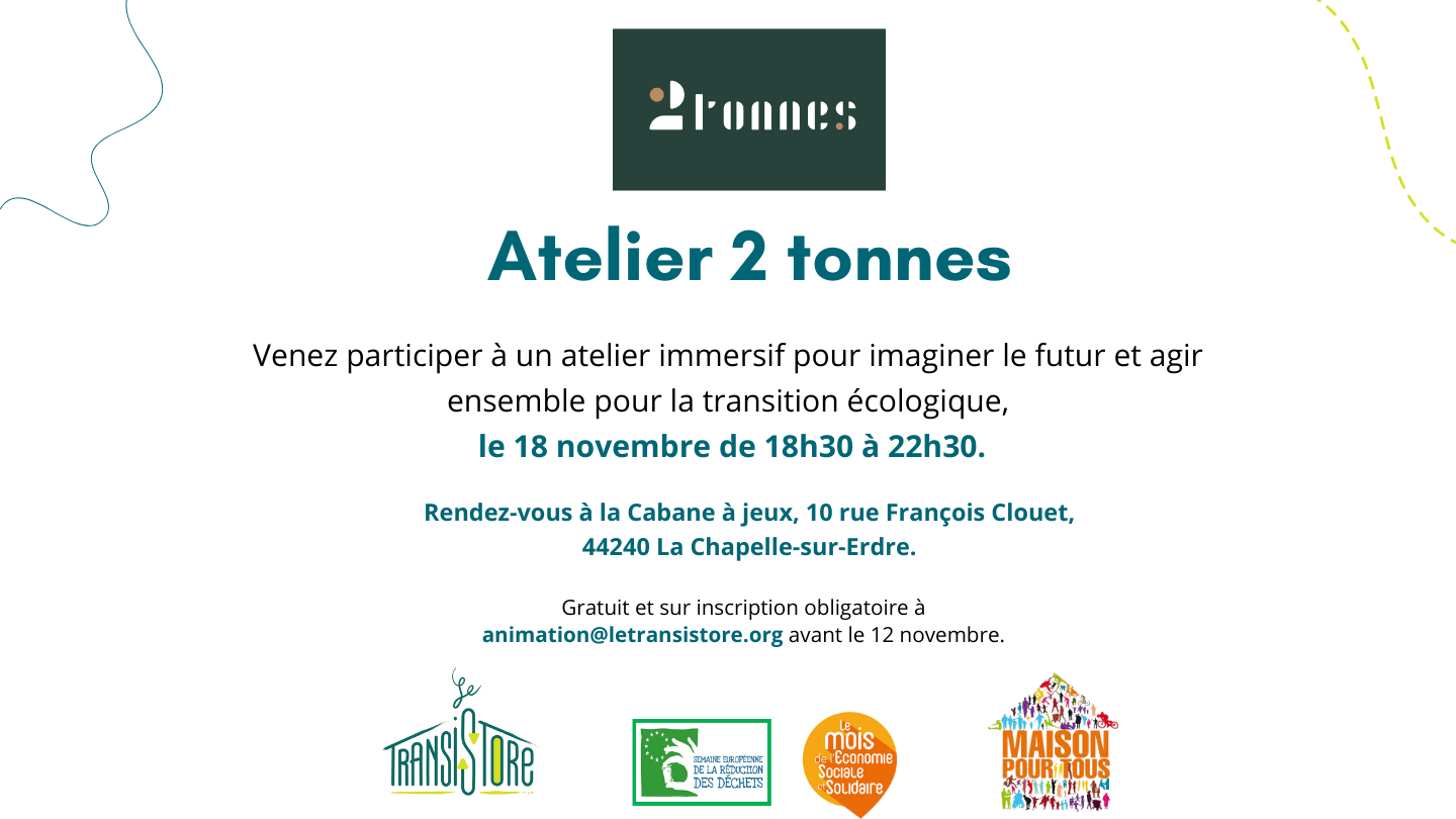 Atelier 2 Tonnes Participez à un atelier immersif et collaboratif pour imaginer le futur et agir ensemble pour la transition écologique !