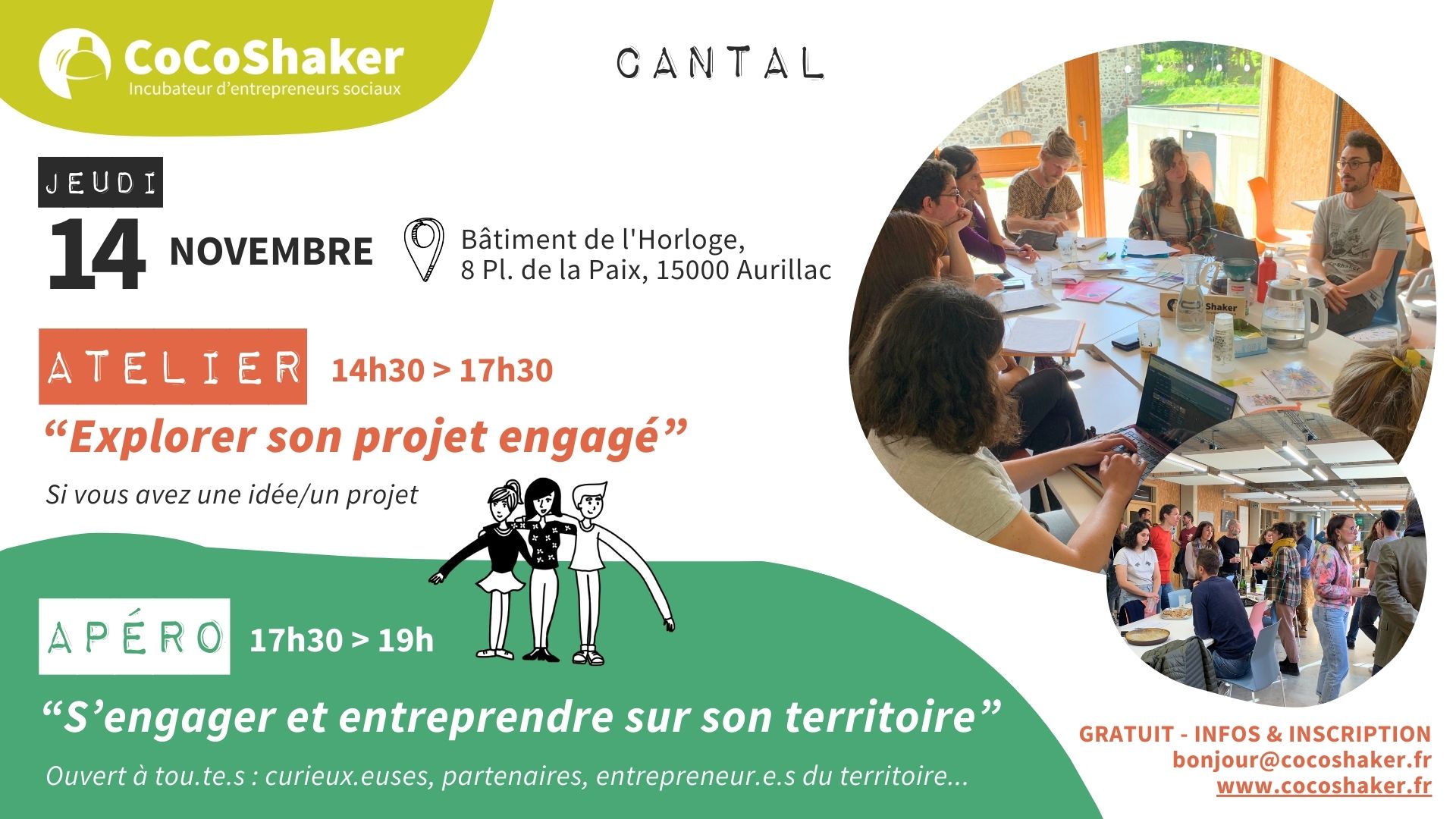 Atelier Explorer son projet engagé dans le Cantal + Apéro