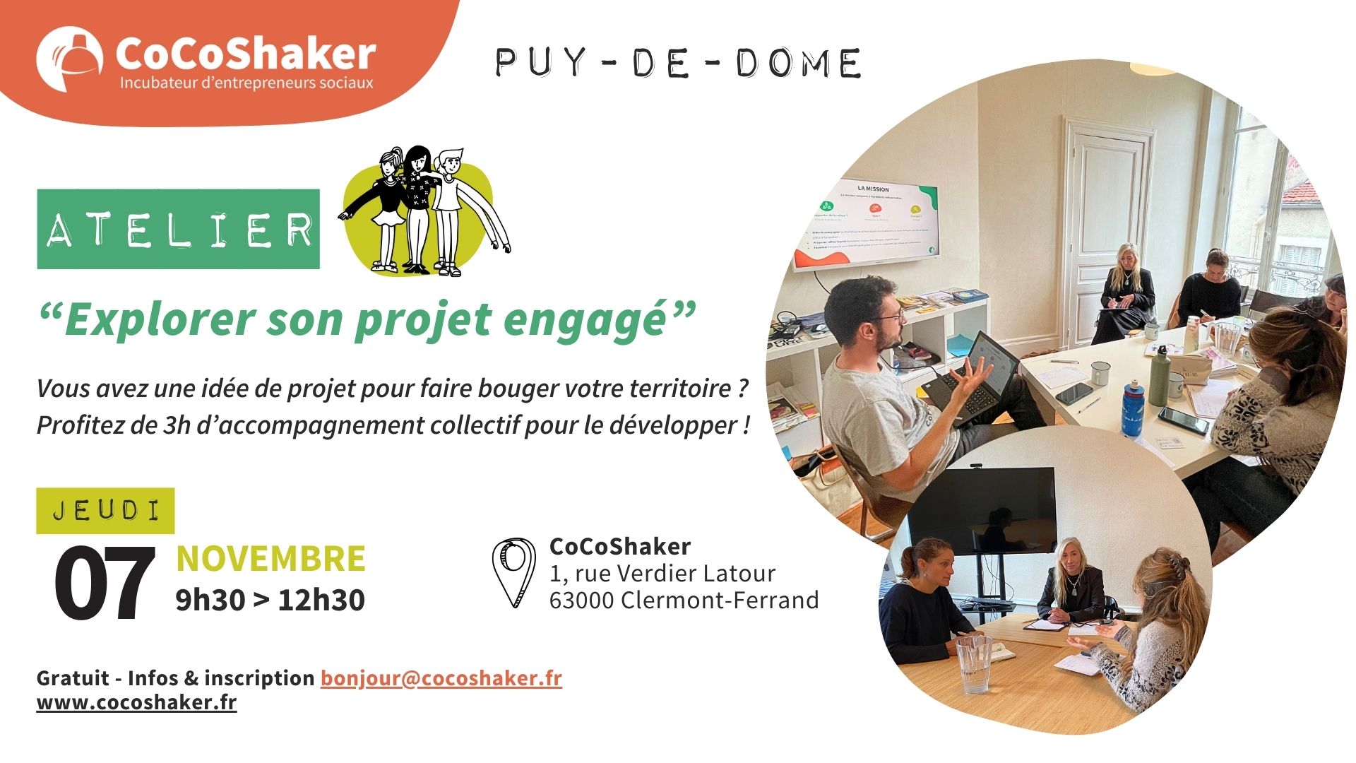 Atelier Explorer son projet engagé - 3 heures d'accompagnement collectif