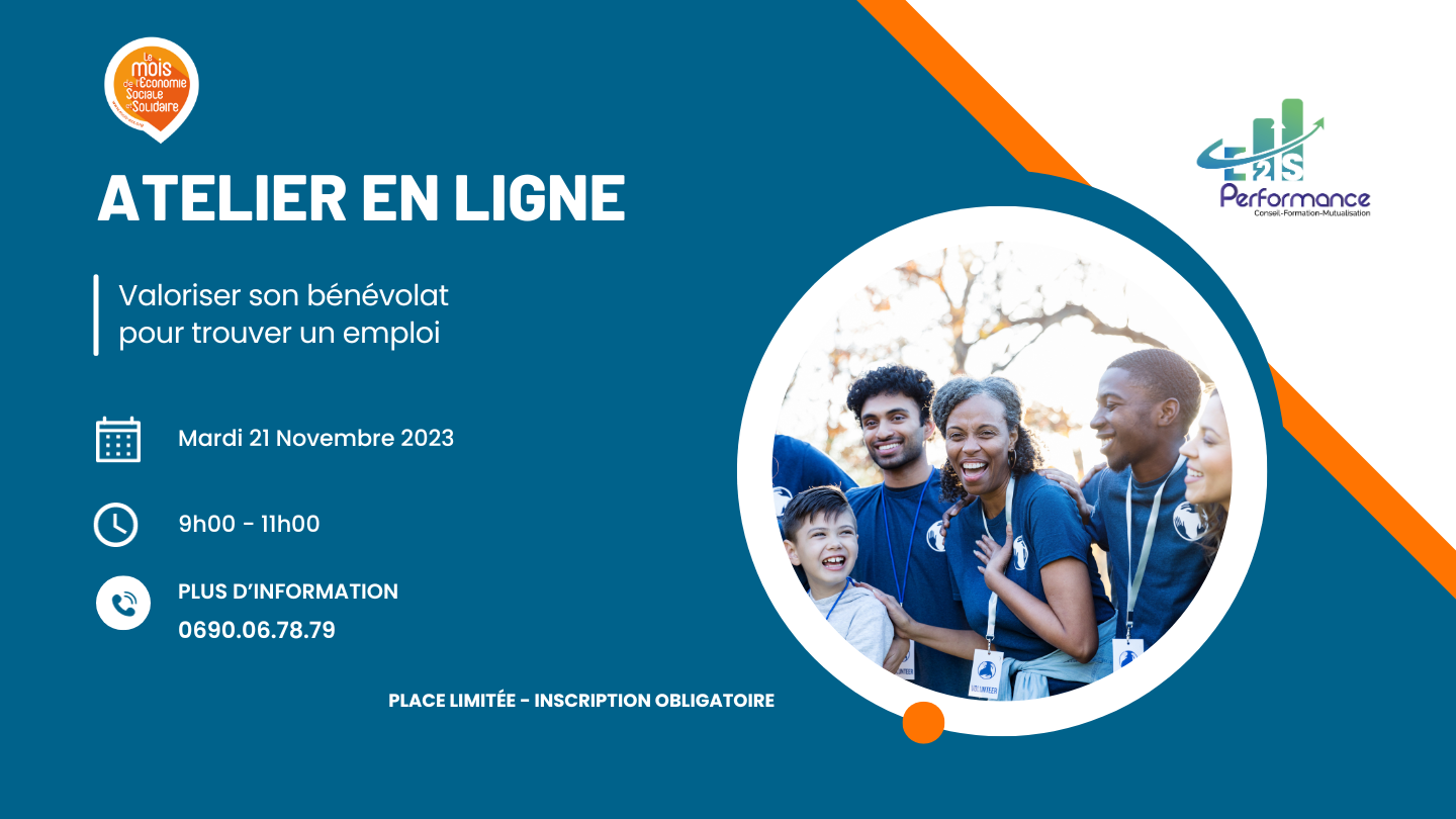 ATELIER EN LIGNE "Valoriser son bénévolat pour trouver un emploi"