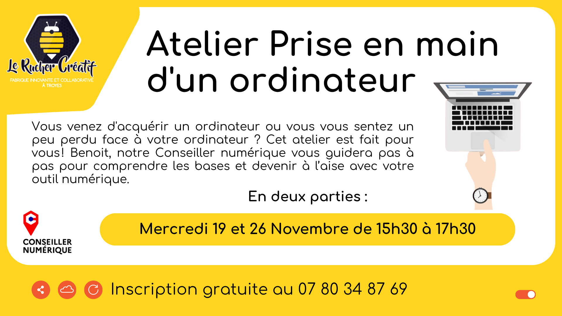 Atelier prise en main d'ordinateur Atelier prise en main d'ordinateur