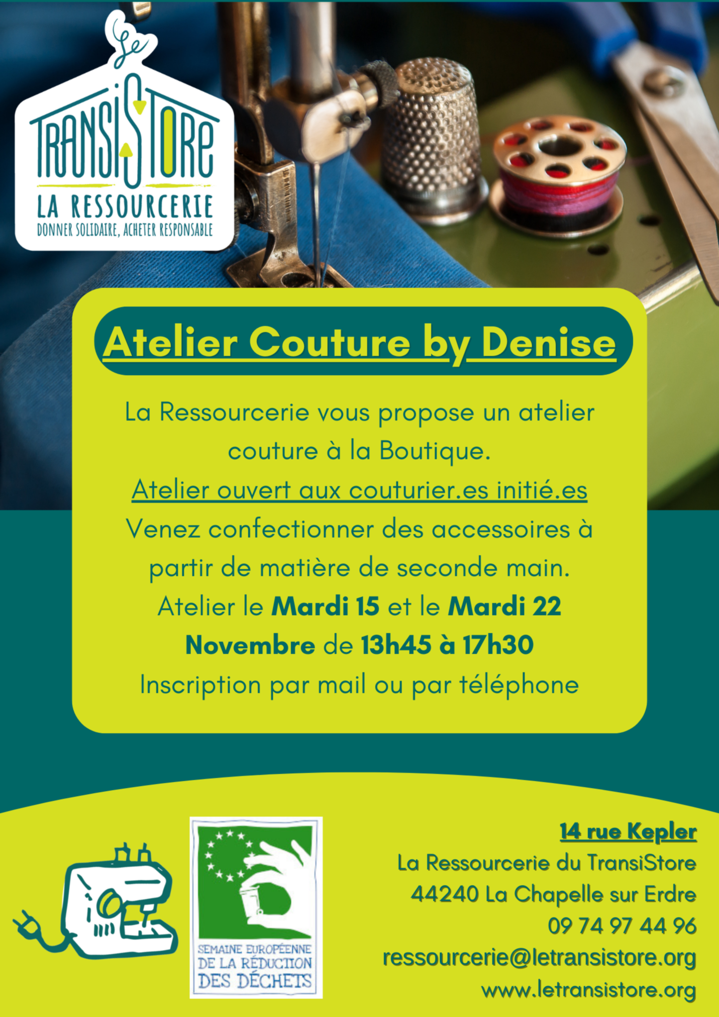 Atelier Couture by Denise à La Ressourcerie du TransiStore Atelier Couture