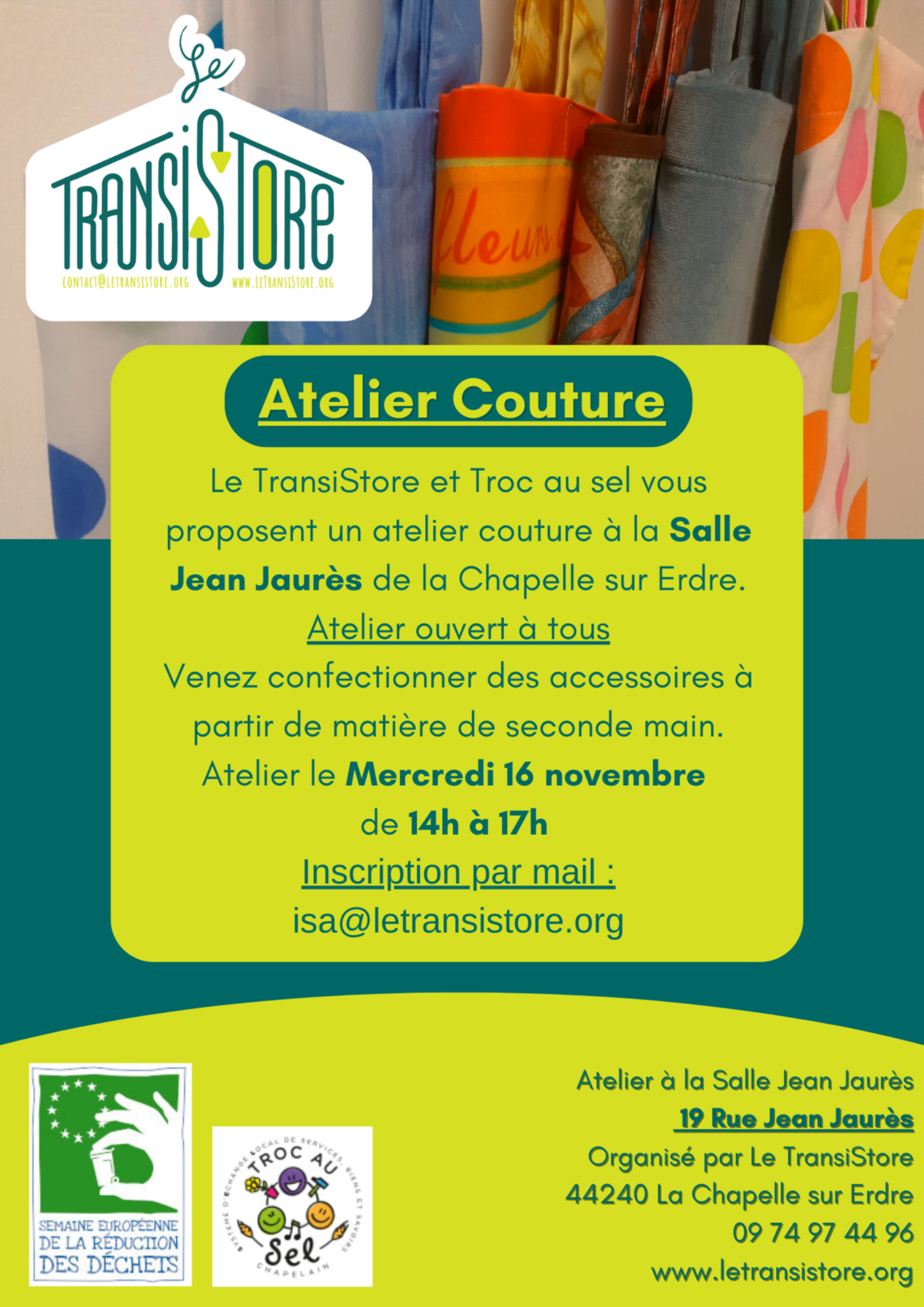 Affiche atelier couture Atelier couture totebag