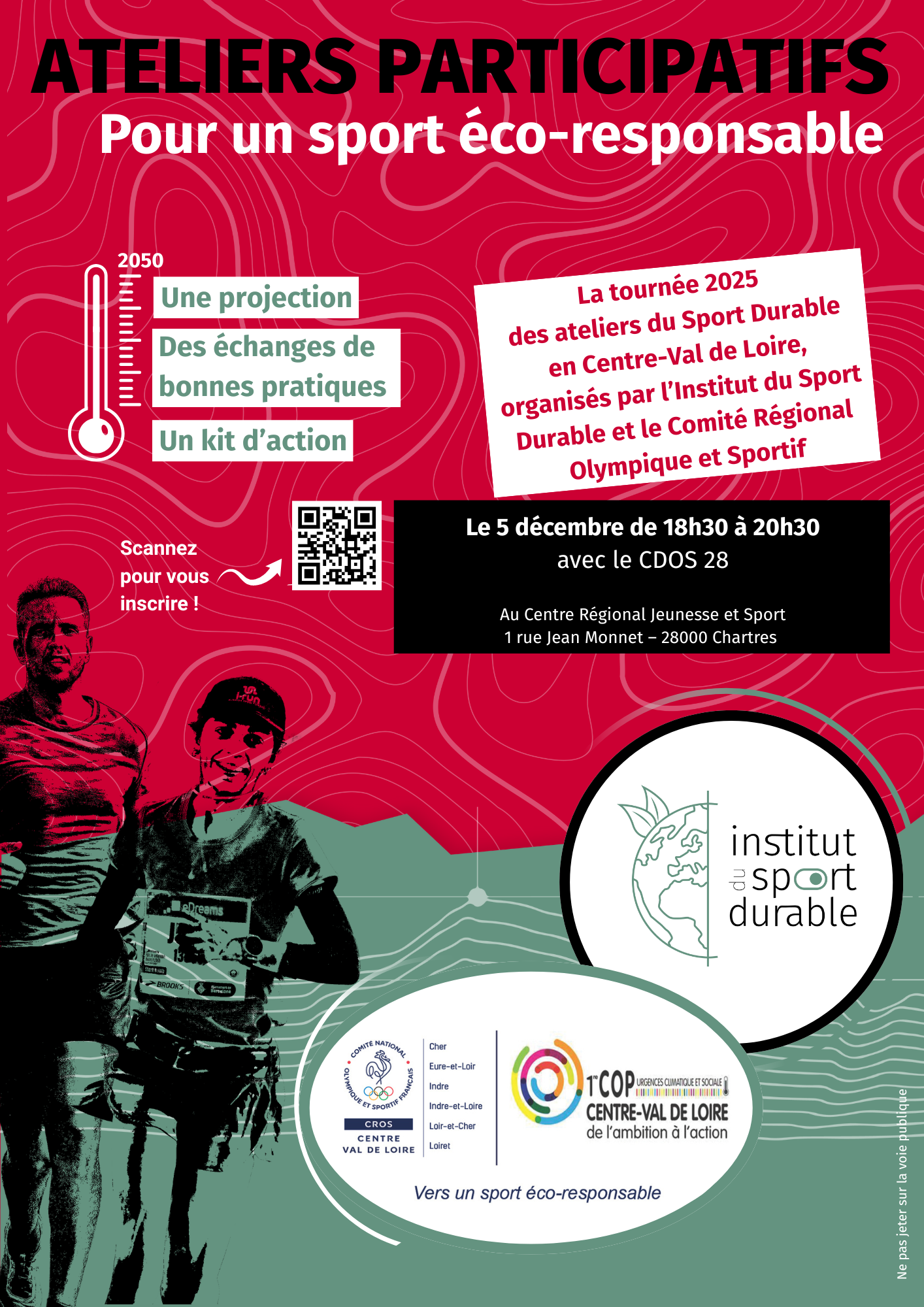 Affiche de présentation de l'évènement Affiche de présentation de l'évènement avec la date, le lieu