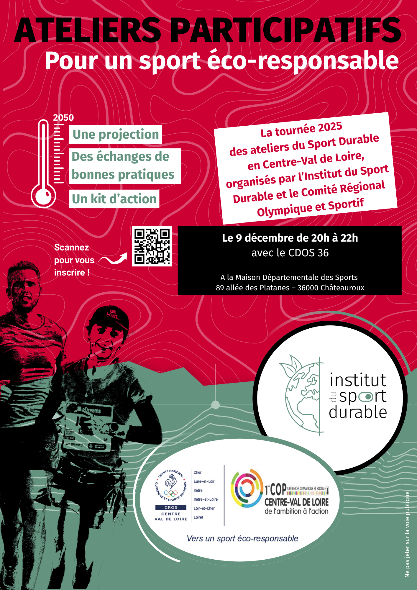 Affiche de présentation de l'évènement avec la date, le lieu 