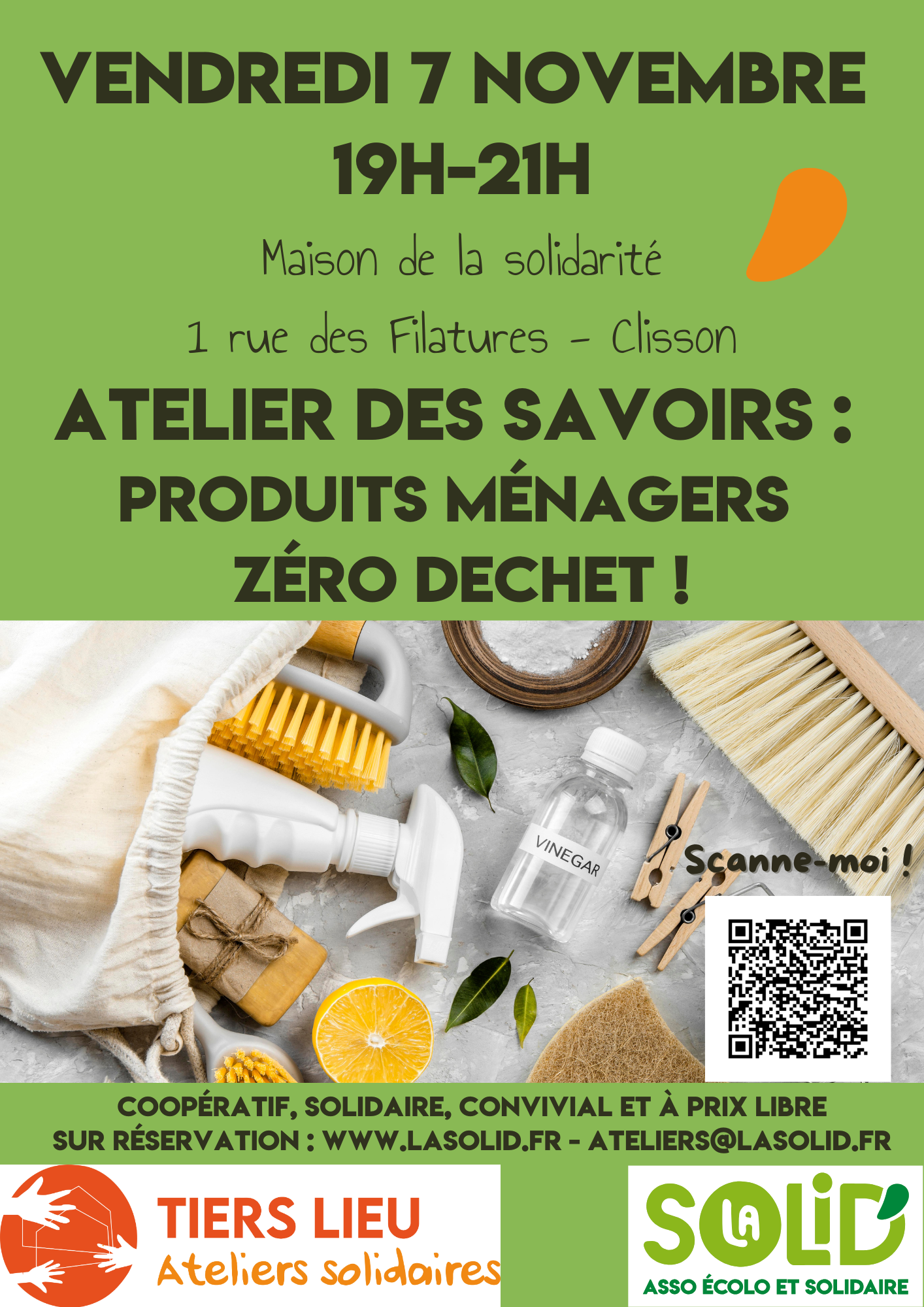 Ateliers des savoirs : produits ménagers zéro déchet Atelier des savoirs