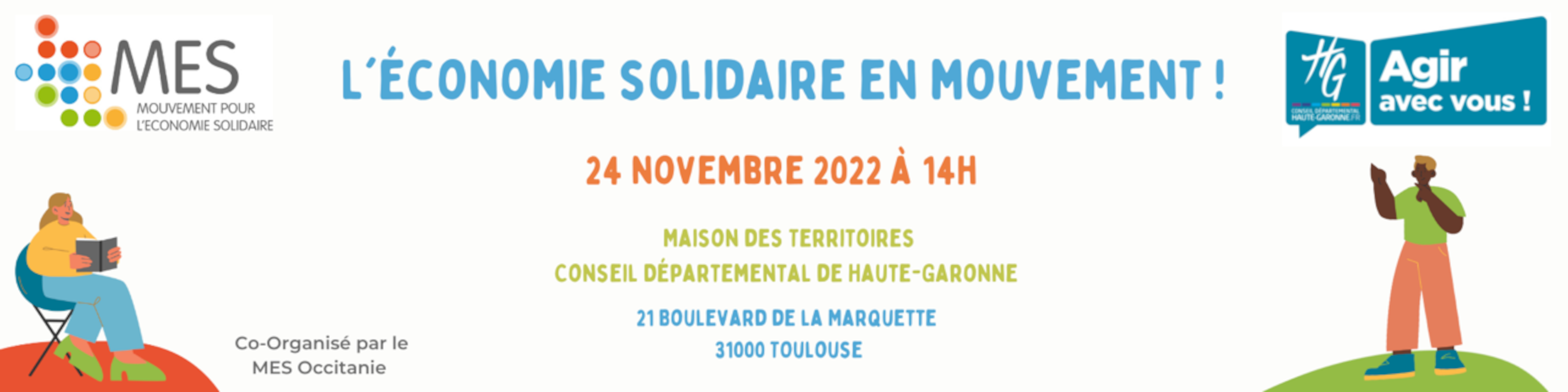 L’Économie solidaire en mouvement Logo 20ans MES