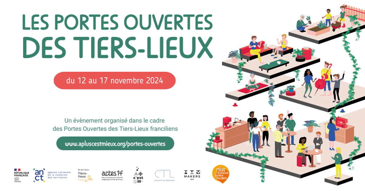 Portes Ouvertes des Tiers-Lieux Affiche des Portes ouvertes des Tiers-Lieux