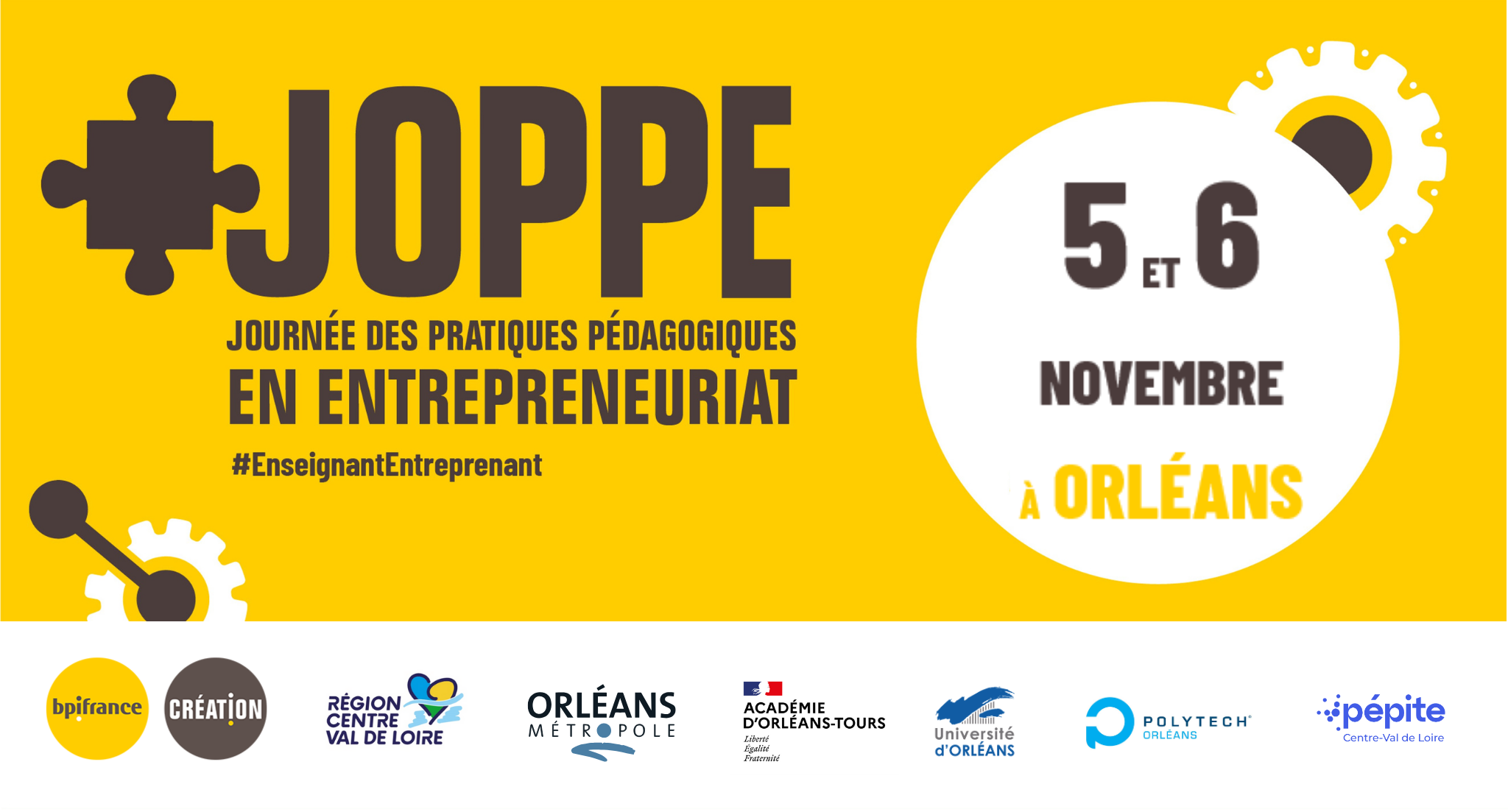 Journées de pratiques pédagogiques en entrepreneuriat : Cultiver les compétences entrepreneuriales pour une société engagée ! Bannière de l'évènement des JOPPE