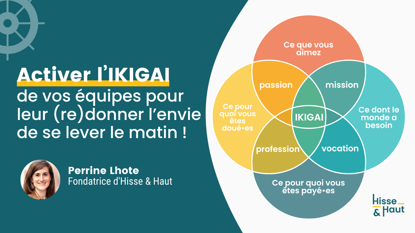 Conférence IKIGAI : Activer l'ikigai de vos équipe pour leur redonner l'envie de se lever le matin! Hisse et haut vous invite à son webinaire "activer l'ikigaï de vos équipes pour leur redonner l'envie de se lever le matin!" La conférence sera animé par Perrine Lhote, fondatrice de Hisse et Haut ce mardi 29 novembre 2022 de 9h15 à 10h