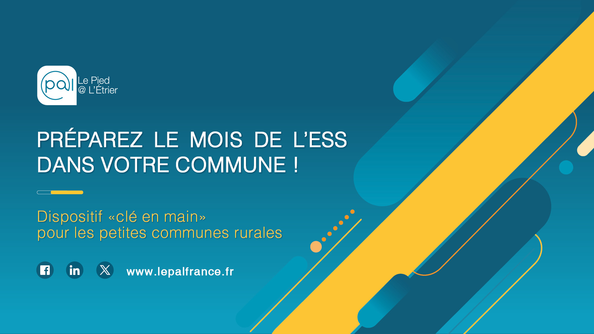 Et si votre commune accueillait un Point@ccueil ? Préparez le Mois de l’ESS dans votre commune !" avec la mention : "Dispositif clé en main pour les petites communes rurales"