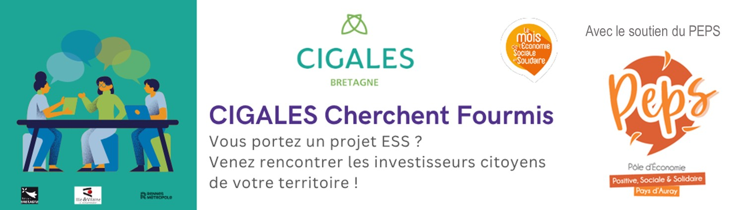 CIGALES Cherchent Fourmis 25 Novembre à Auray Venez présenter votre projet à la CIGALES d’Auray le 25 novembre.