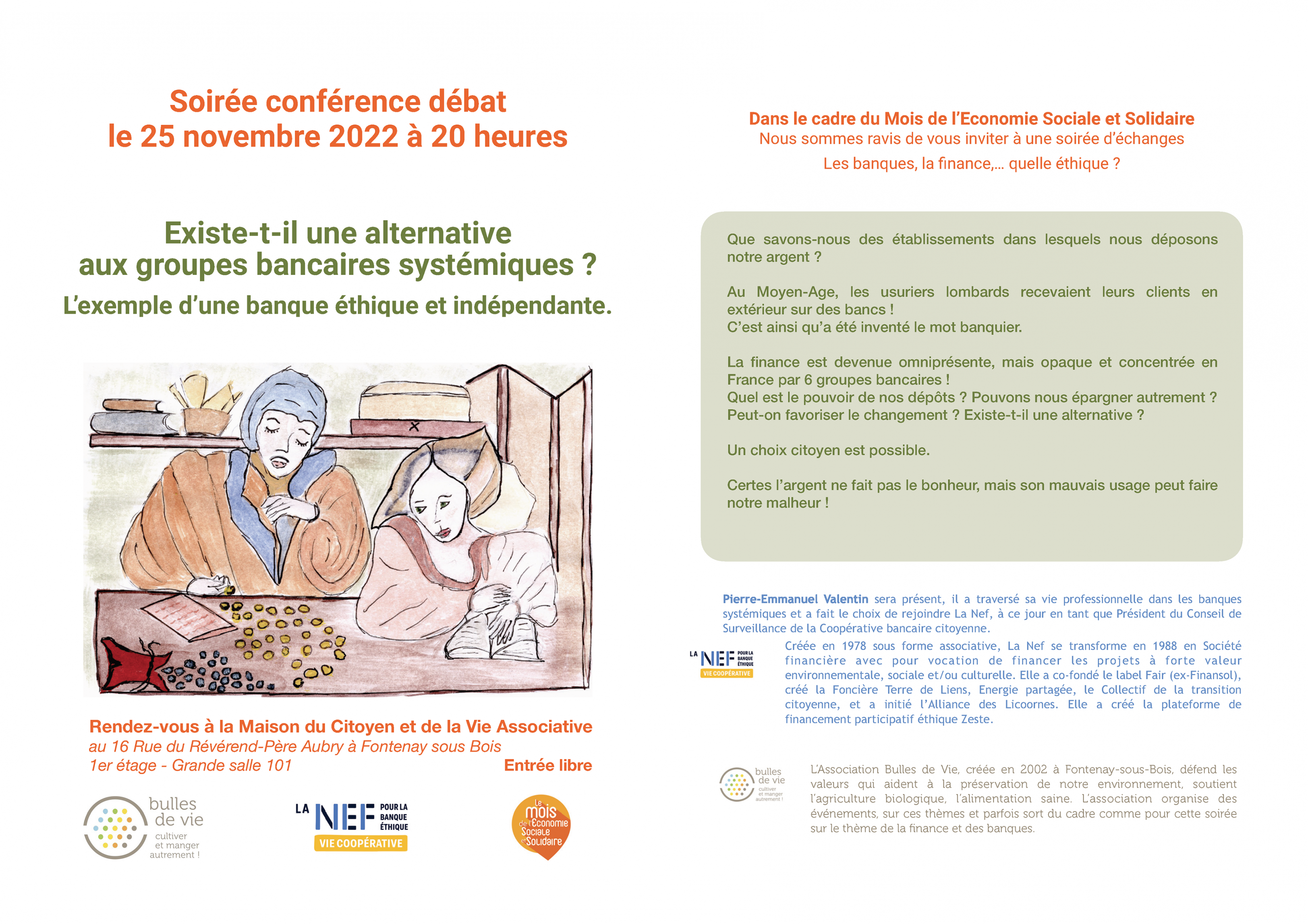 BdV+LA NEF_Invitation 25 nov-Banque éthique_