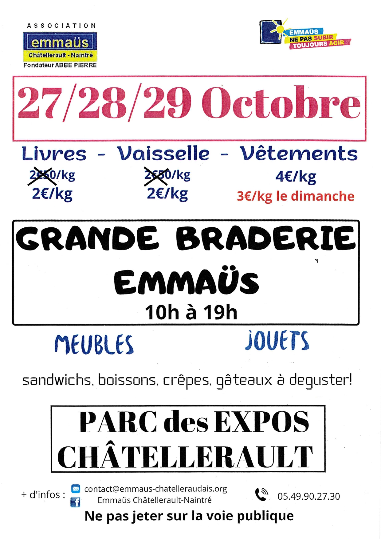 GRANDE BRADERIE EMMAÜS CHÂTELLERAULT GRANDE BRADERIE EMMAÜS CHÂTELLERAULT