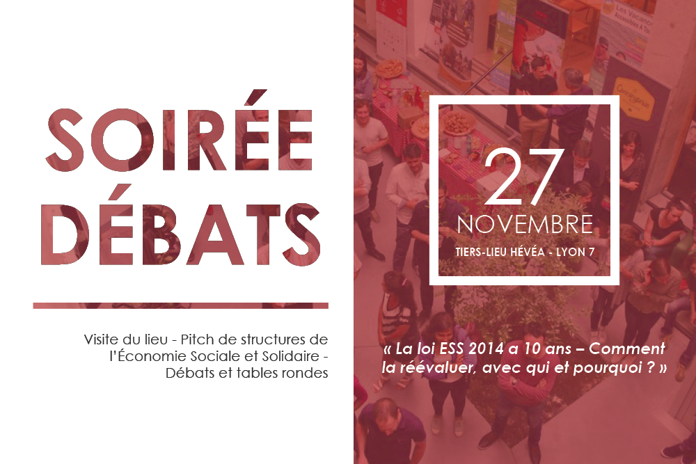 Soirée débats à HEVEA, tiers-lieu professionnel responsable Affiche Soirée débats à HEVEA, tiers-lieu professionnel responsable