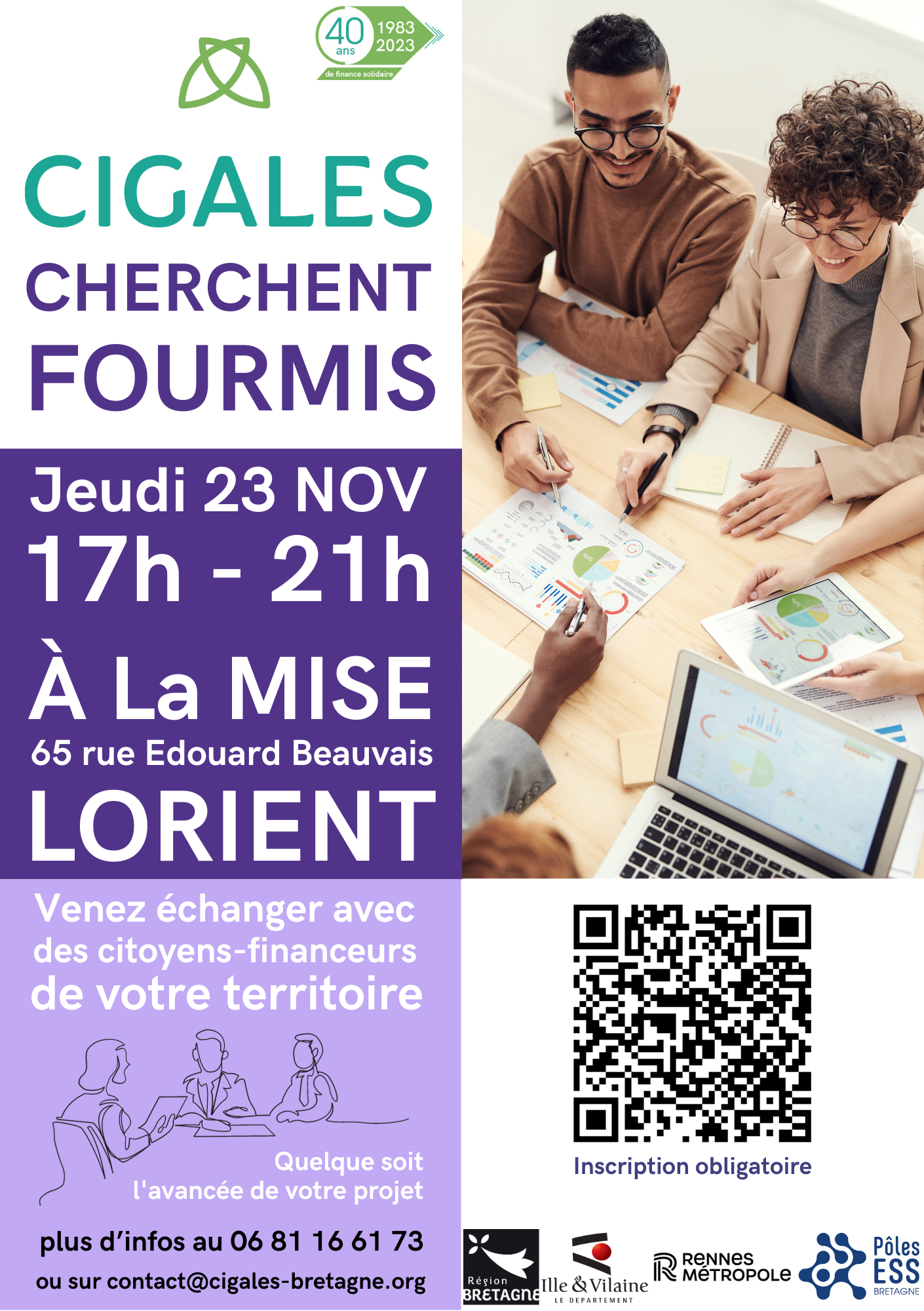 Cigales Cherchent Fourmis à Lorient, 23 novembre Cigales Cherchent Fourmis à Lorient, 23 novembre