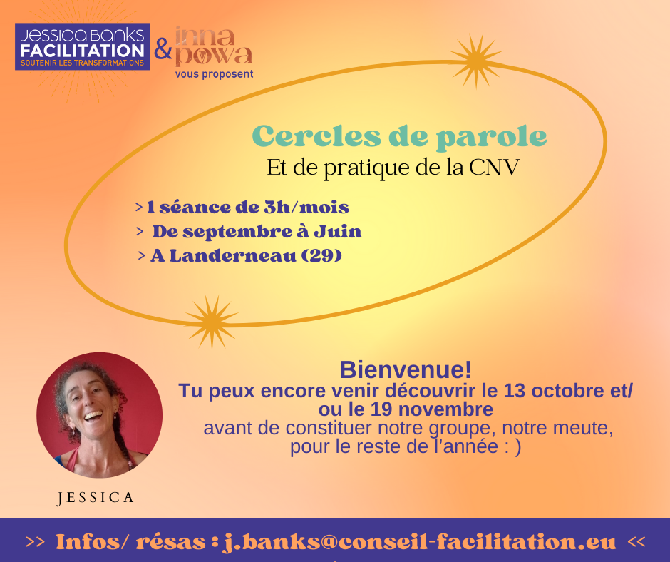 Cercles de parole et pratique de la CNV Affiche cercles de parole CNV