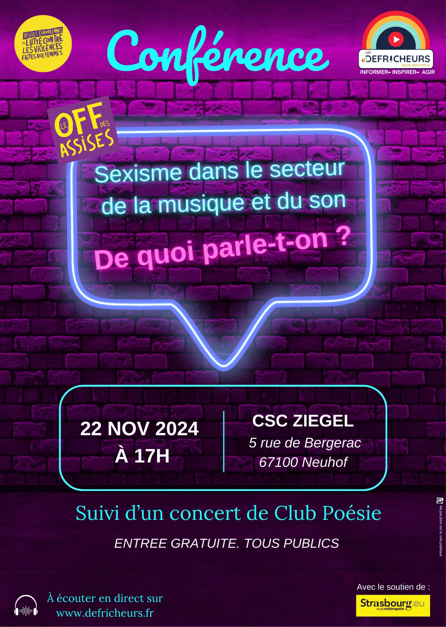 Sexisme dans le monde de la musique et du son. De quoi parle-t-on ? Conférence : Sexisme dans le monde de la musique et du son. De quoi parle-t-on ?