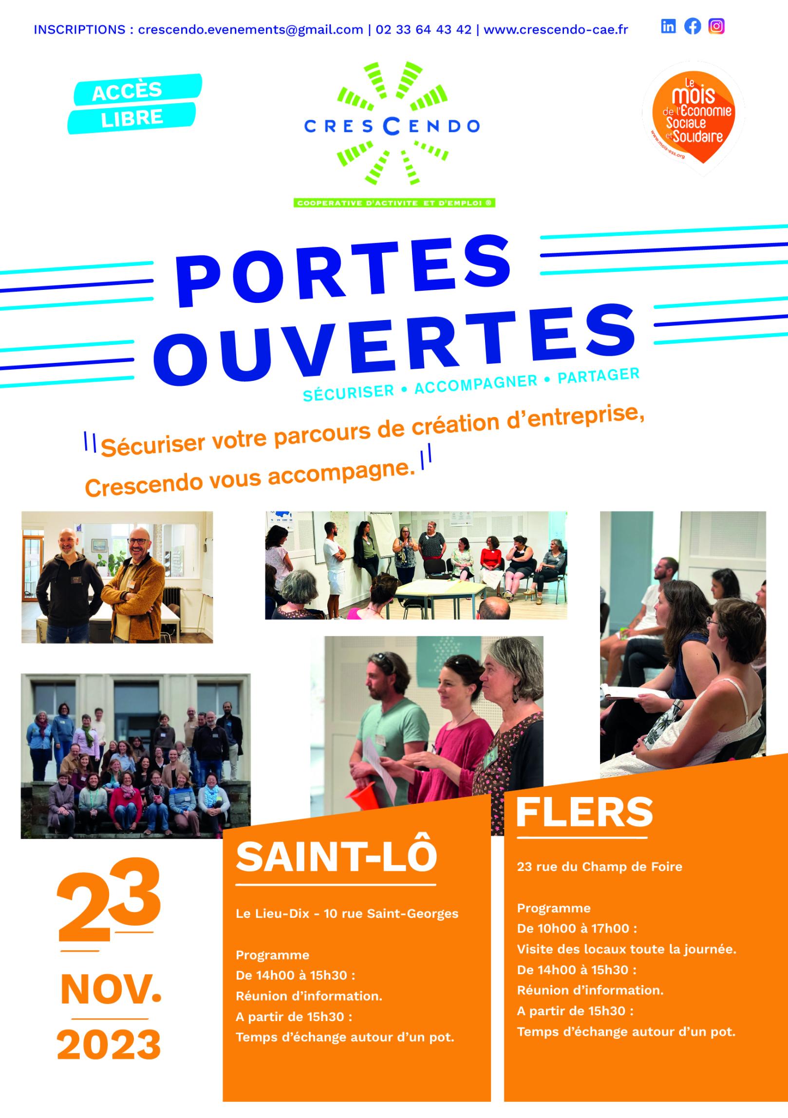 Crescendo : Journée Porte-ouverte à Flers (61) et à Saint Lô (50)