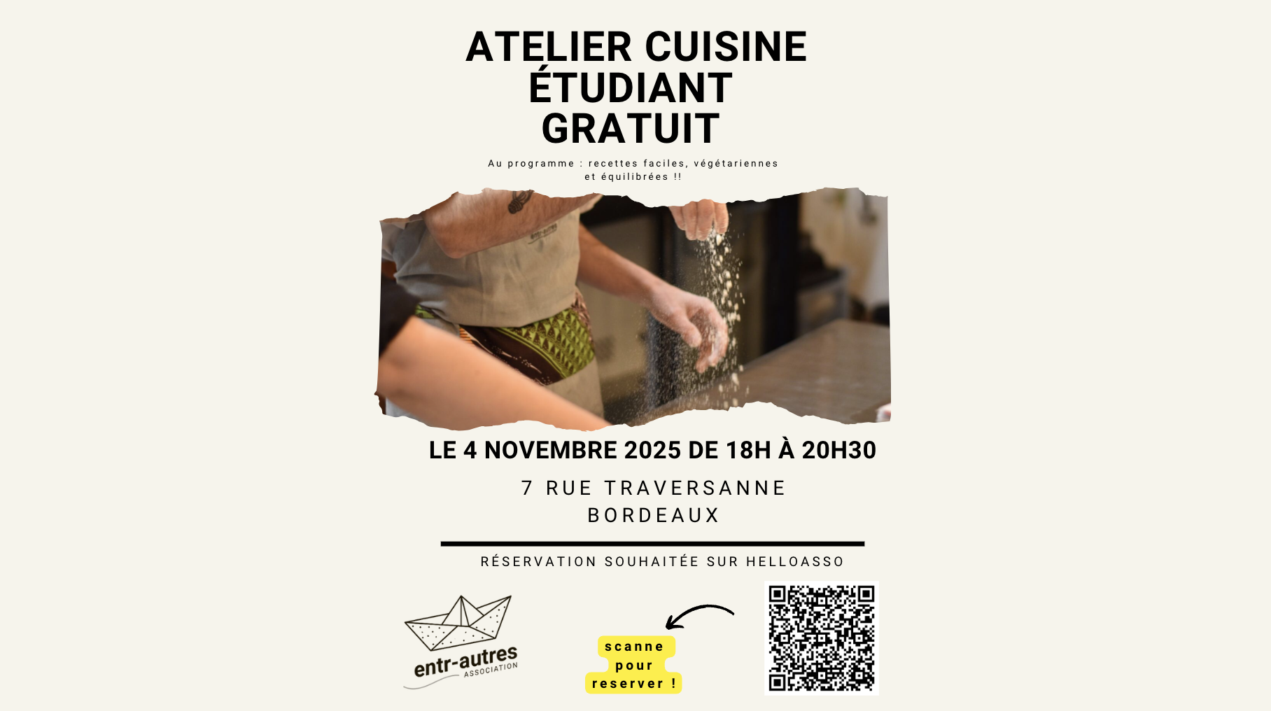 Atelier cuisine étudiant