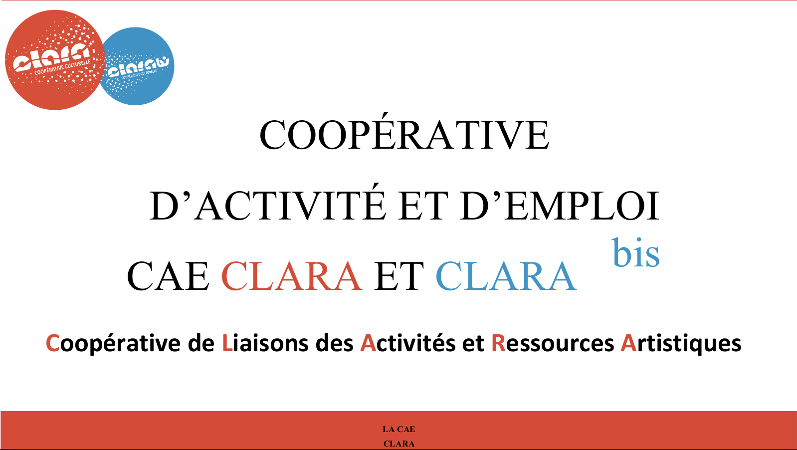 Présentation de l'entreprenariat dans le secteur culturel - le modèle de la coopérative CAE CLARA