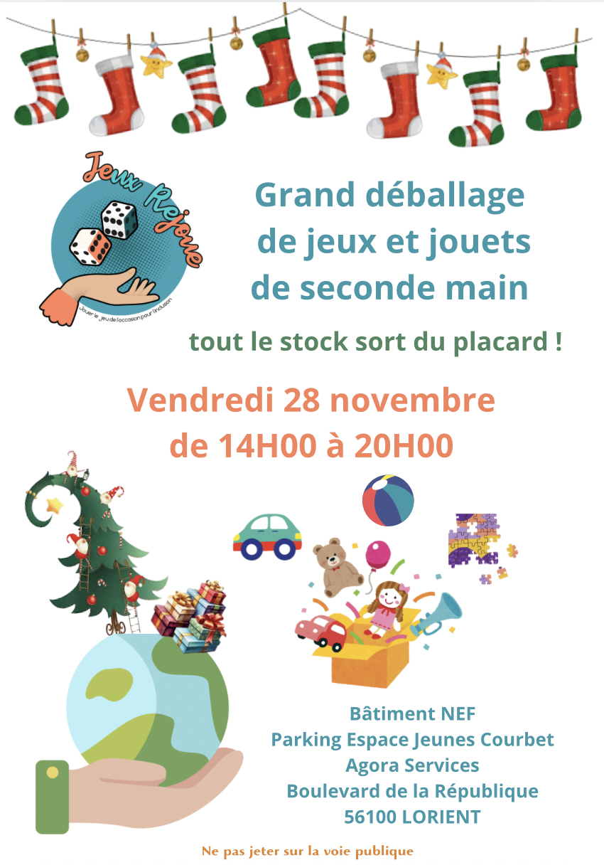 Grand déballage de jeux et jouets de seconde main