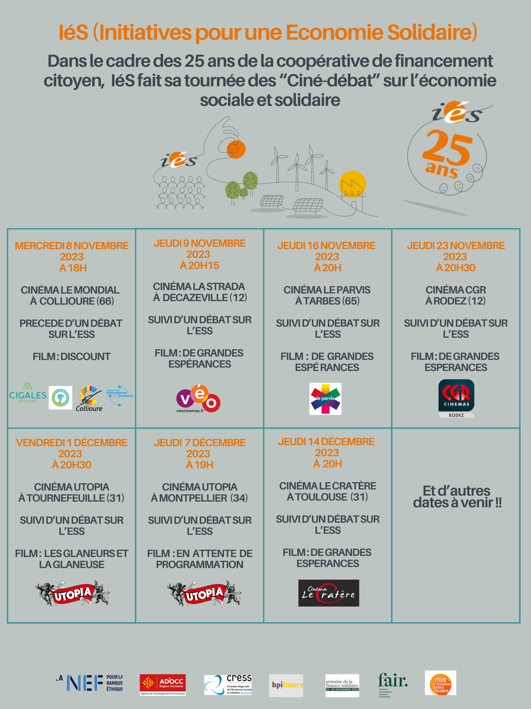 Le Groupe Local IéS de l’Aveyron (12) organise un Ciné Débat au Cinéma CGR à Rodez (12) Le Groupe Local IéS de l’Aveyron (12) organise un Ciné Débat au Cinéma CGR à Rodez (12)