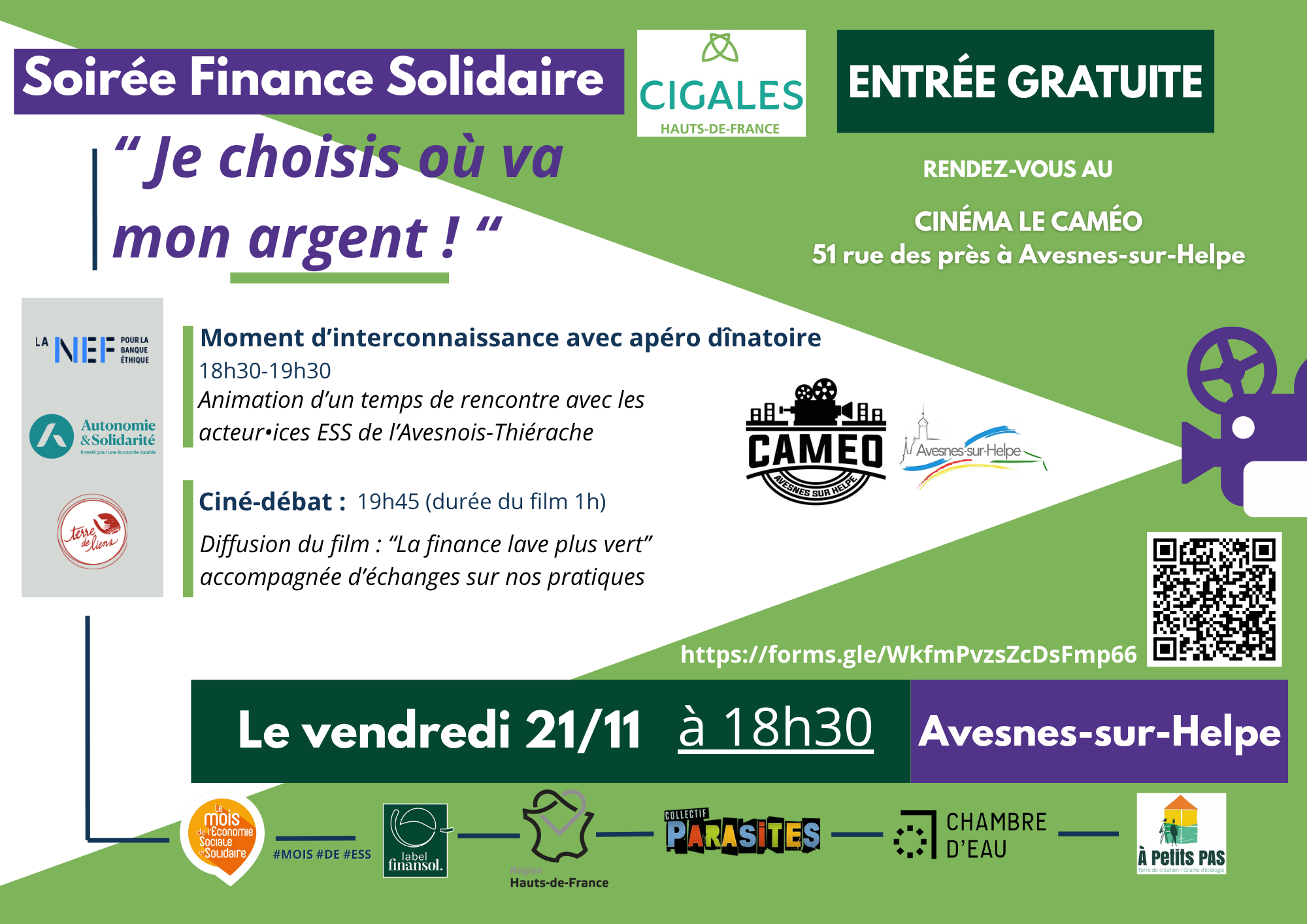 Soirée Finance Solidaire : "Je choisis où va mon argent !"