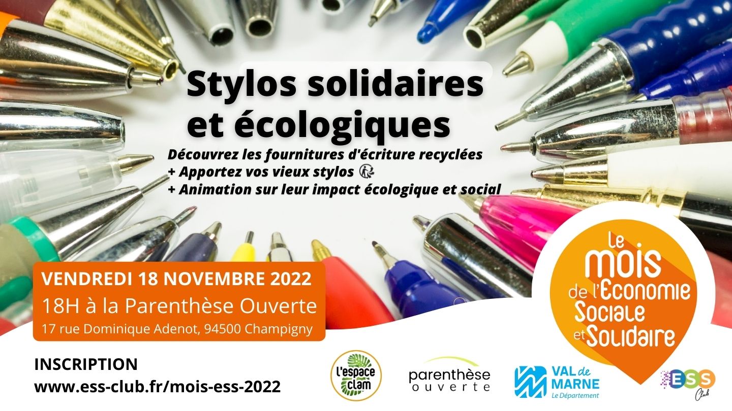 Fournitures d'écriture : passez au recyclé ! Stylos solidaires et écologiques