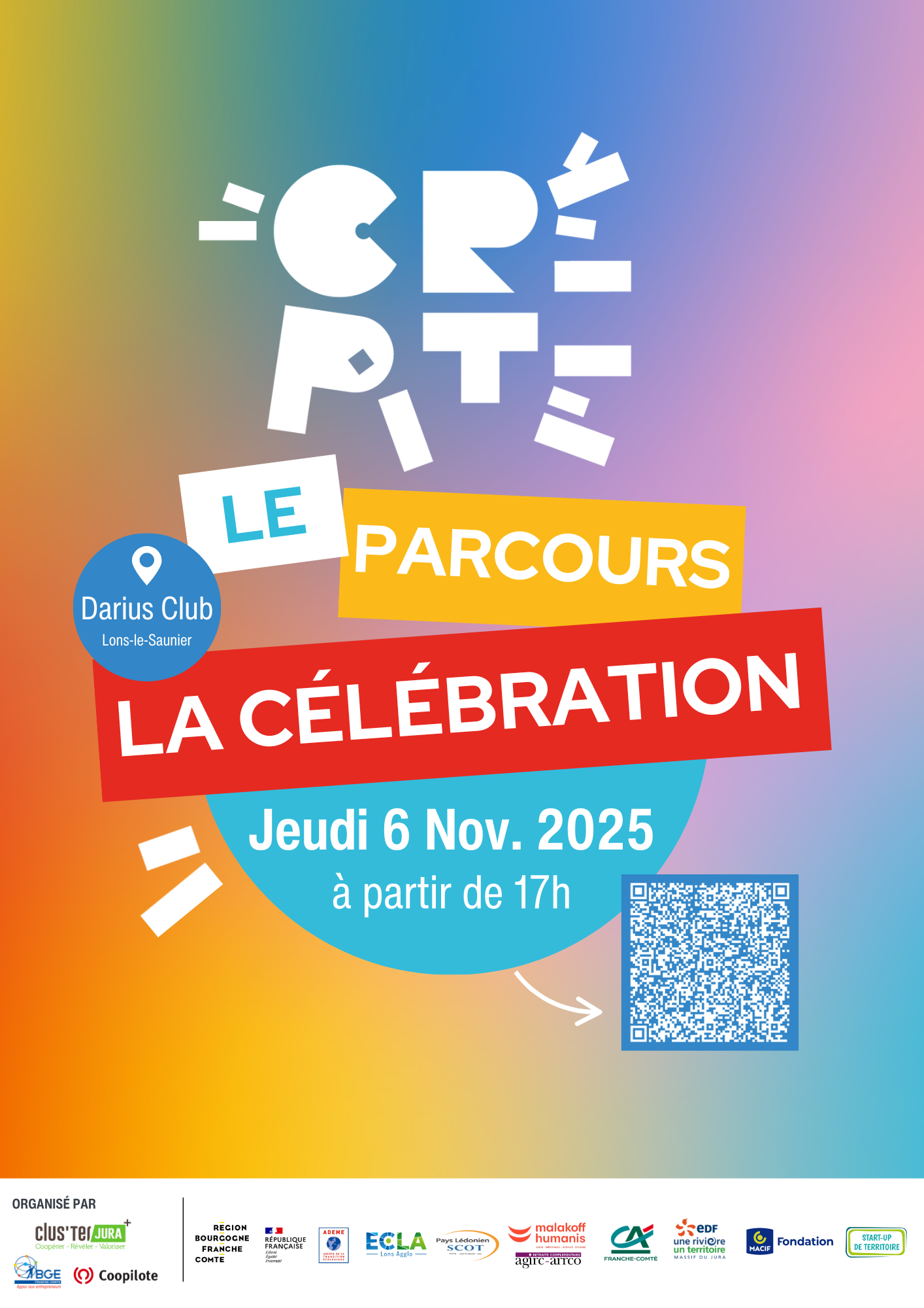 CREPITE - La Célébration Affiche évènementiel. CREPITE - La Célébration. Jeudi 6 Novembre à partir de 17h. Darius Club