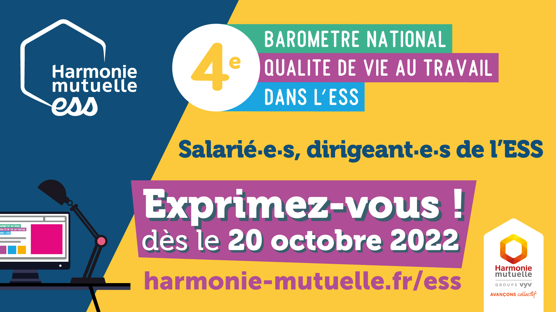 4ème baromètre sur la qualité de vie au travail dans l'ESS Baromètre sur la qualité de vie au travail dans l'ESS: exprimez-vous!