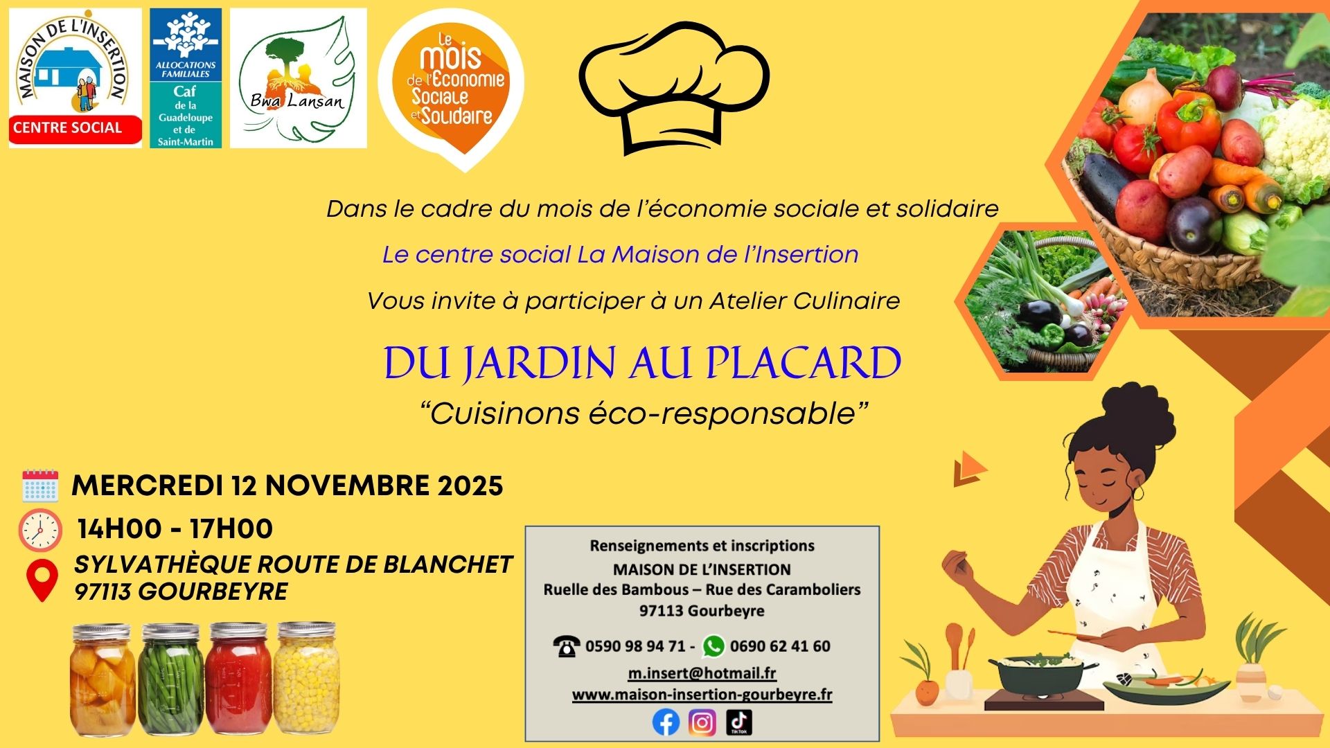ATELIER CULINAIRE " DU JARDIN AU PLACARD" Atelier culinaire "Du jardin au placard" qui aura lieu le mercredi 12 novembre 2025 5