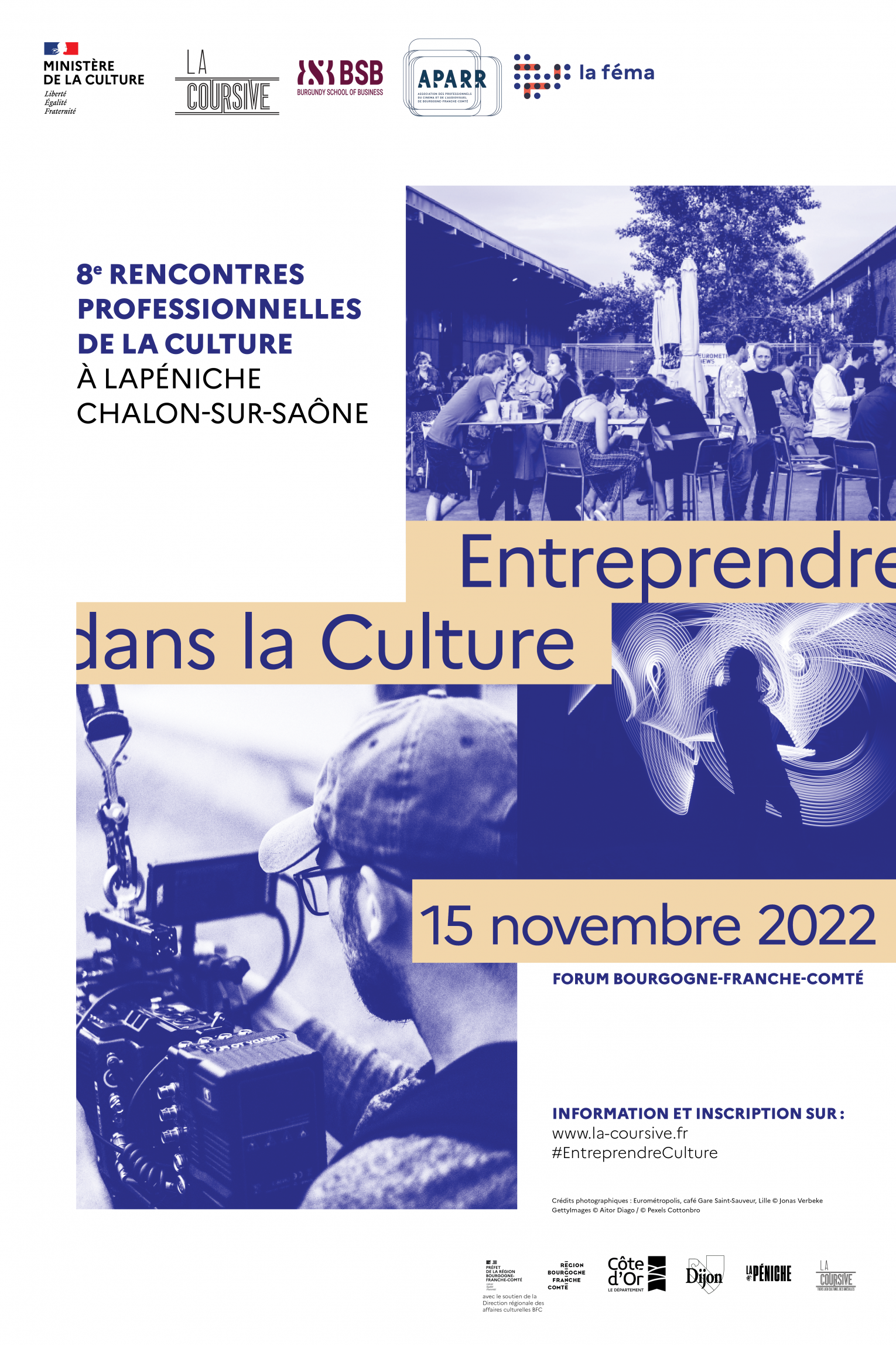 Forum Entreprendre dans la culture BFC affiche forum 2022