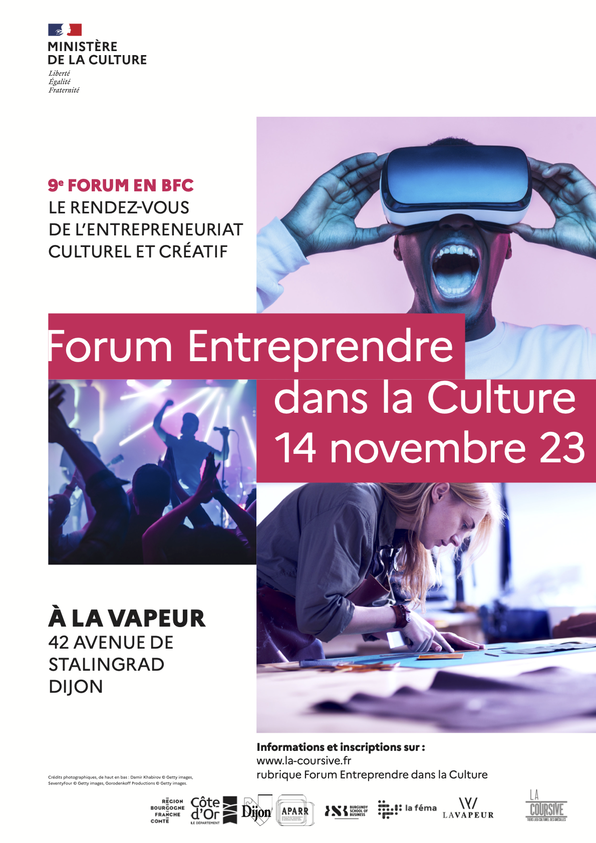Forum Entreprendre dans la Culture en BFC Affiche forum BFC 23