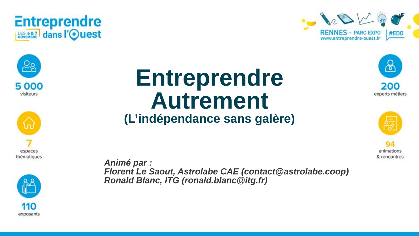 Entreprendre autrement en Coopérative d'Entrepreneur·e·s (CAE) Illustration CAE à Entreprendre dans l'ouest