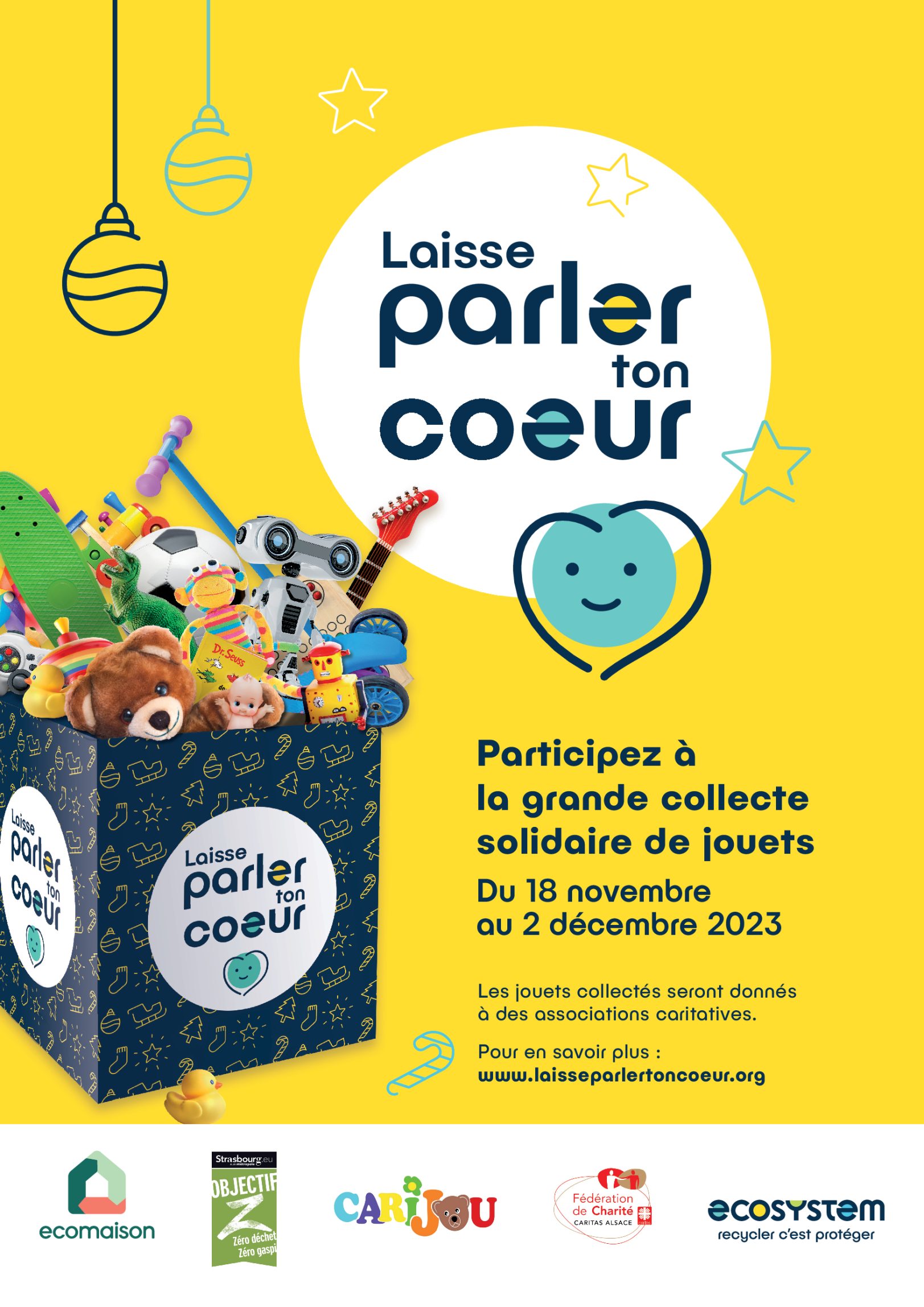 GRANDE COLLECTE SOLIDAIRE DE JOUETS D'OCCASION "LAISSE PARLER TON CŒUR" GRANDE COLLECTE SOLIDAIRE DE JOUETS D'OCCASION "LAISSE PARLER TON CŒUR"