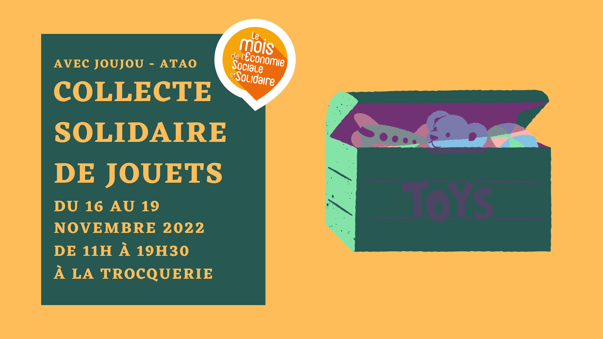 Collecte solidaire de jouets à la trocquerie Collecte solidaire de jouets à la trocquerie