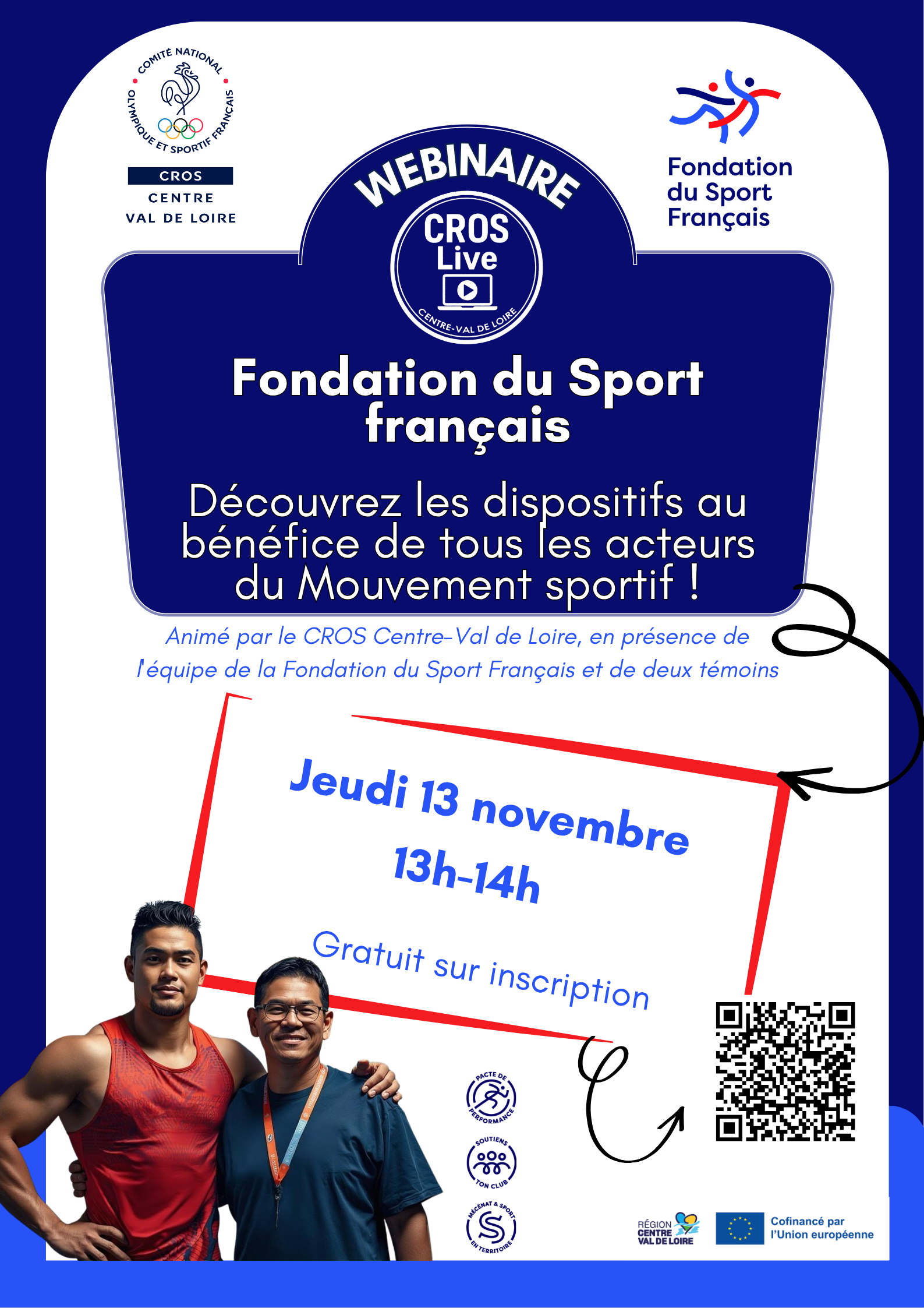 CROS live avec la Fondation du Sport Français affiche webinaire Fondation du Sport Français