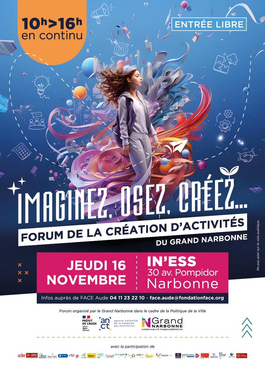 Imaginez, osez, créez > Forum de la création d'activités du Grand Narbonne Imaginez, osez, créez > Forum de la création d'activités du Grand Narbonne