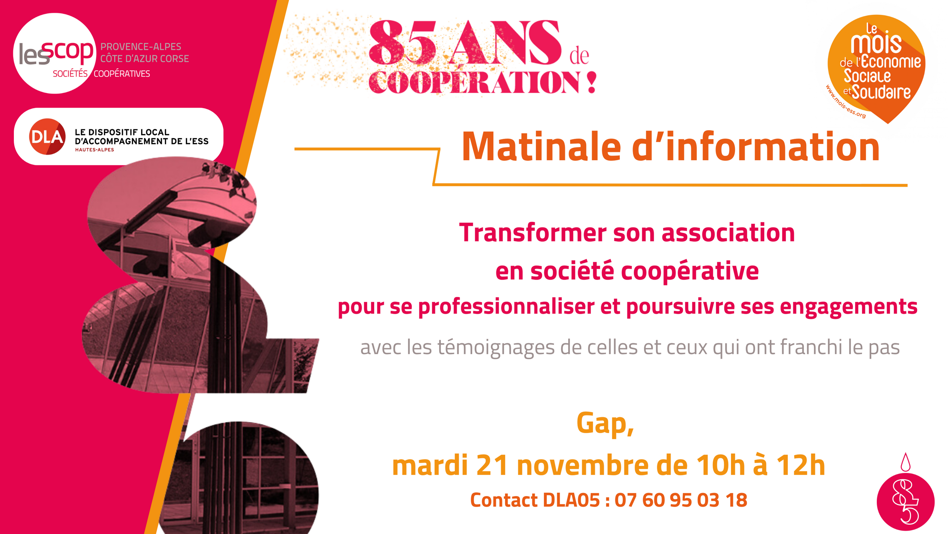 Matinale - Transformer son association en coopérative